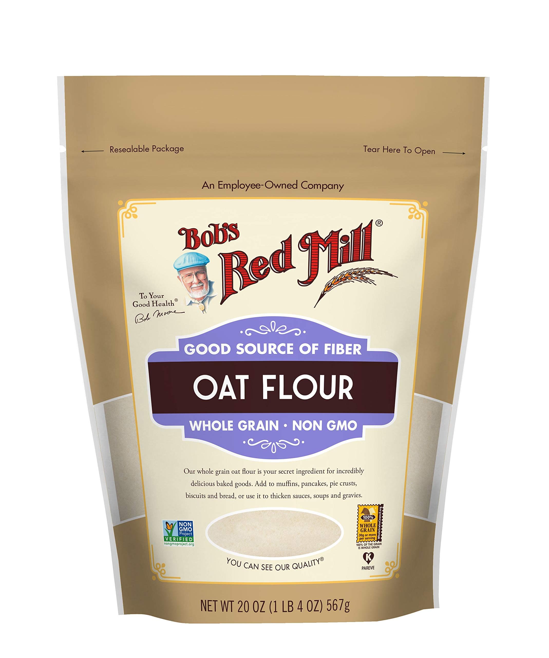 Whole Grain Oat Flour, 1.25 Pound, 20 Ounce (Pack of 1)