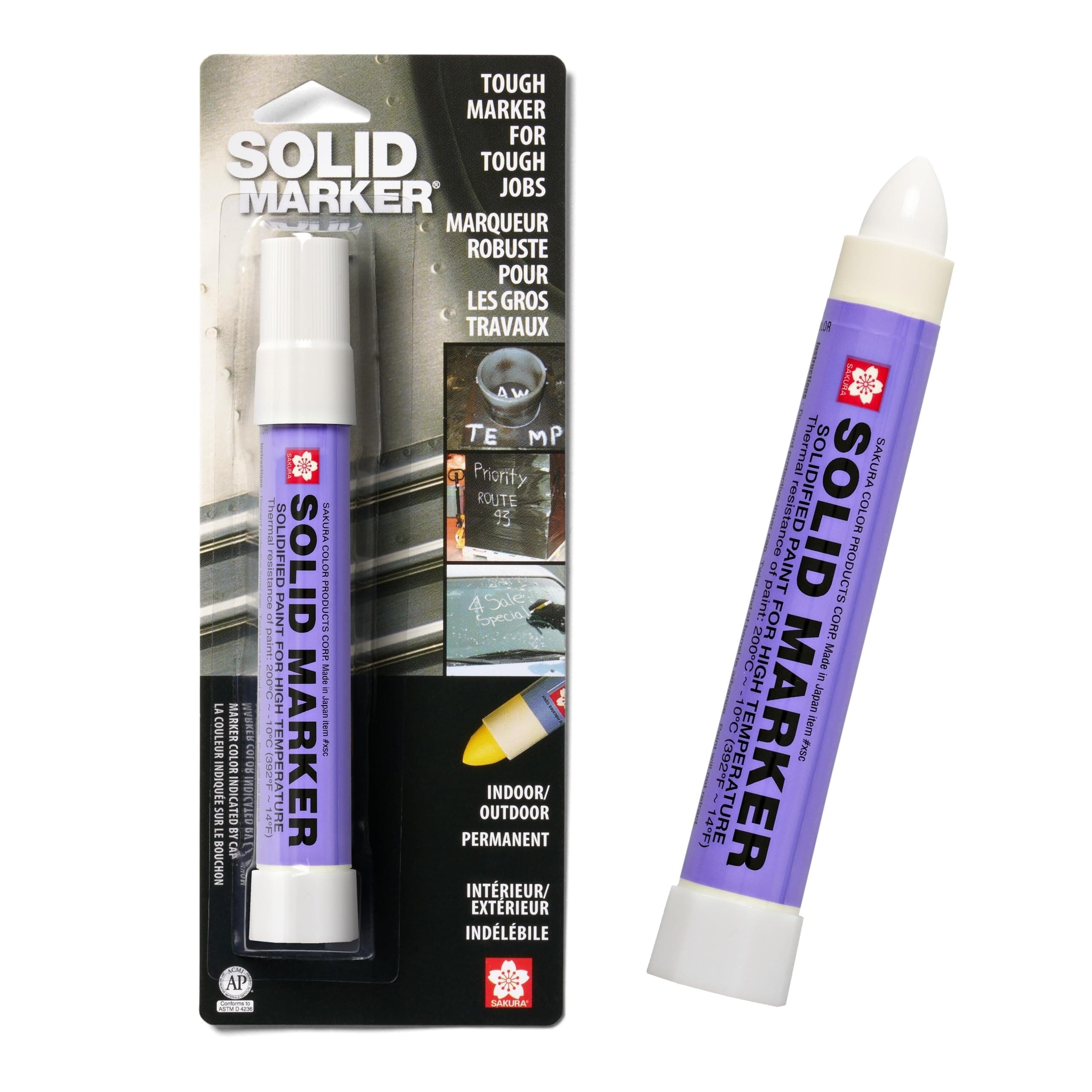 Sakura Solidified Paint Solid Marker, 14 to 392 Degrees F, White