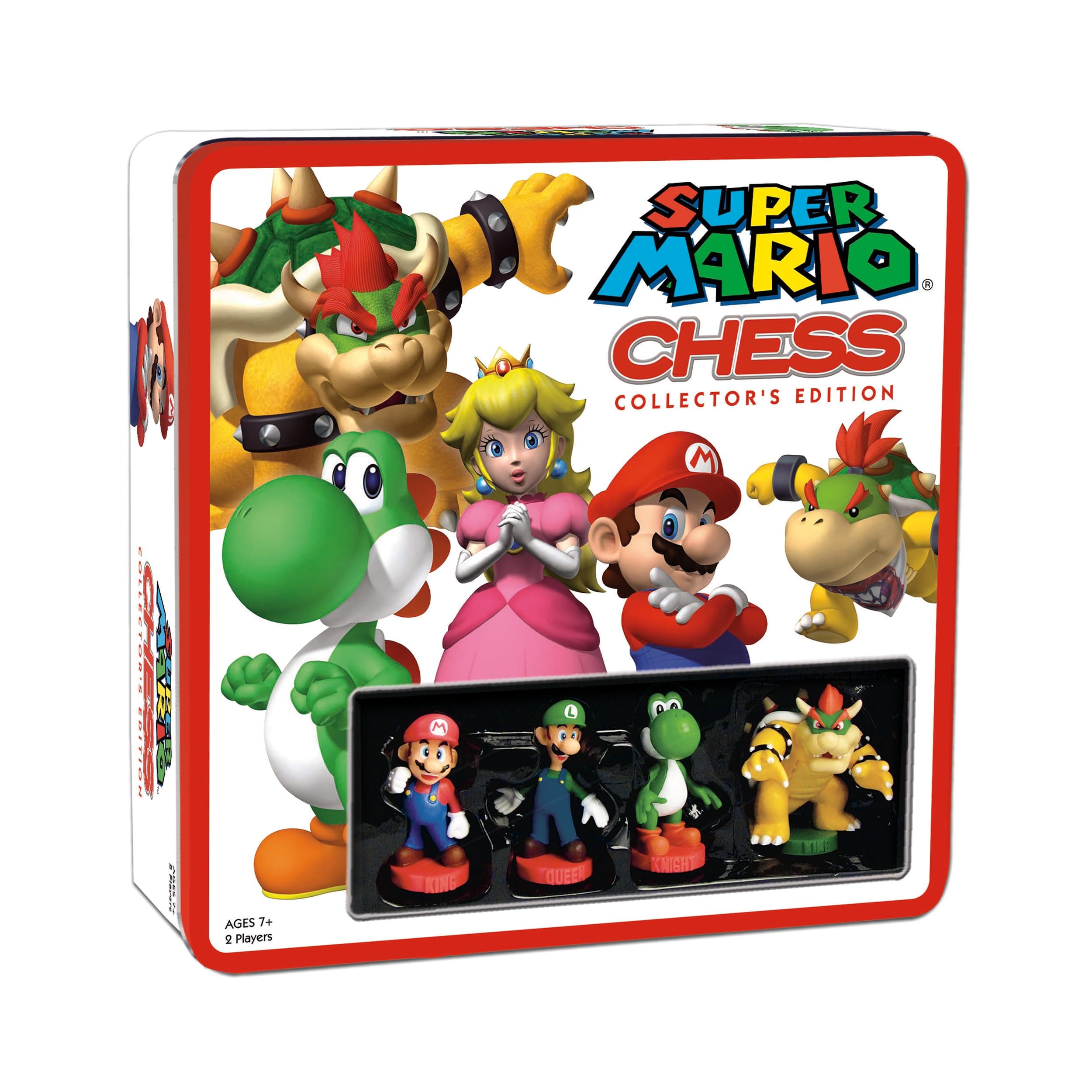 Super Mario Chess Set | 32 Custom Sculpt Chess Pieces Including Iconic Characters - Mario; Luigi; Peach; Toad; Bowser | Super Mario Themed Chess Game