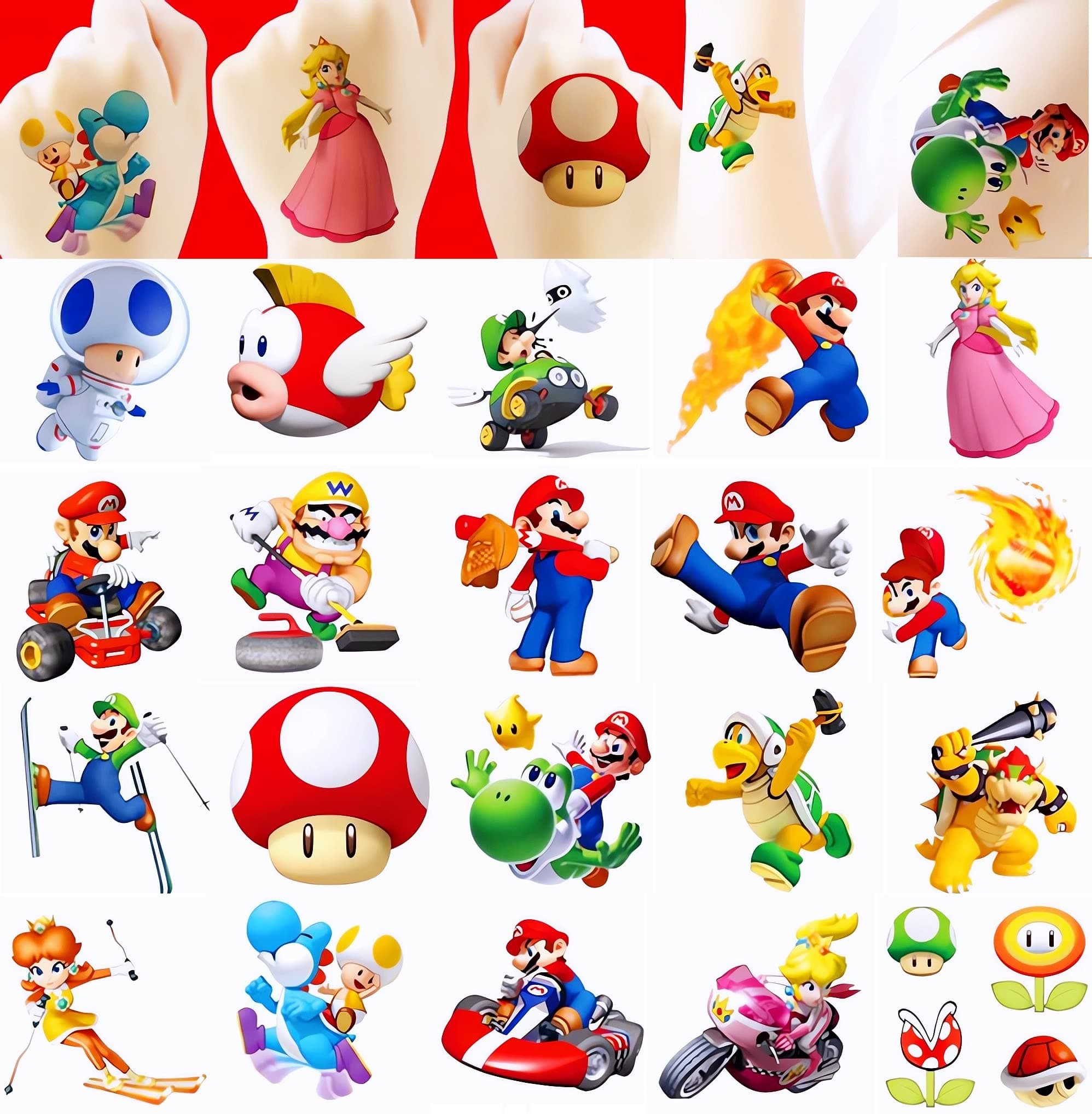 Temporary Tattoos 60-Piece Pack, 2” x 2” Temporary Tattoos for Kids Party Favors, Fake Tattoos Stickers Glow Party Supplies and Decorations For Boys Girls Teens Birthday Gift