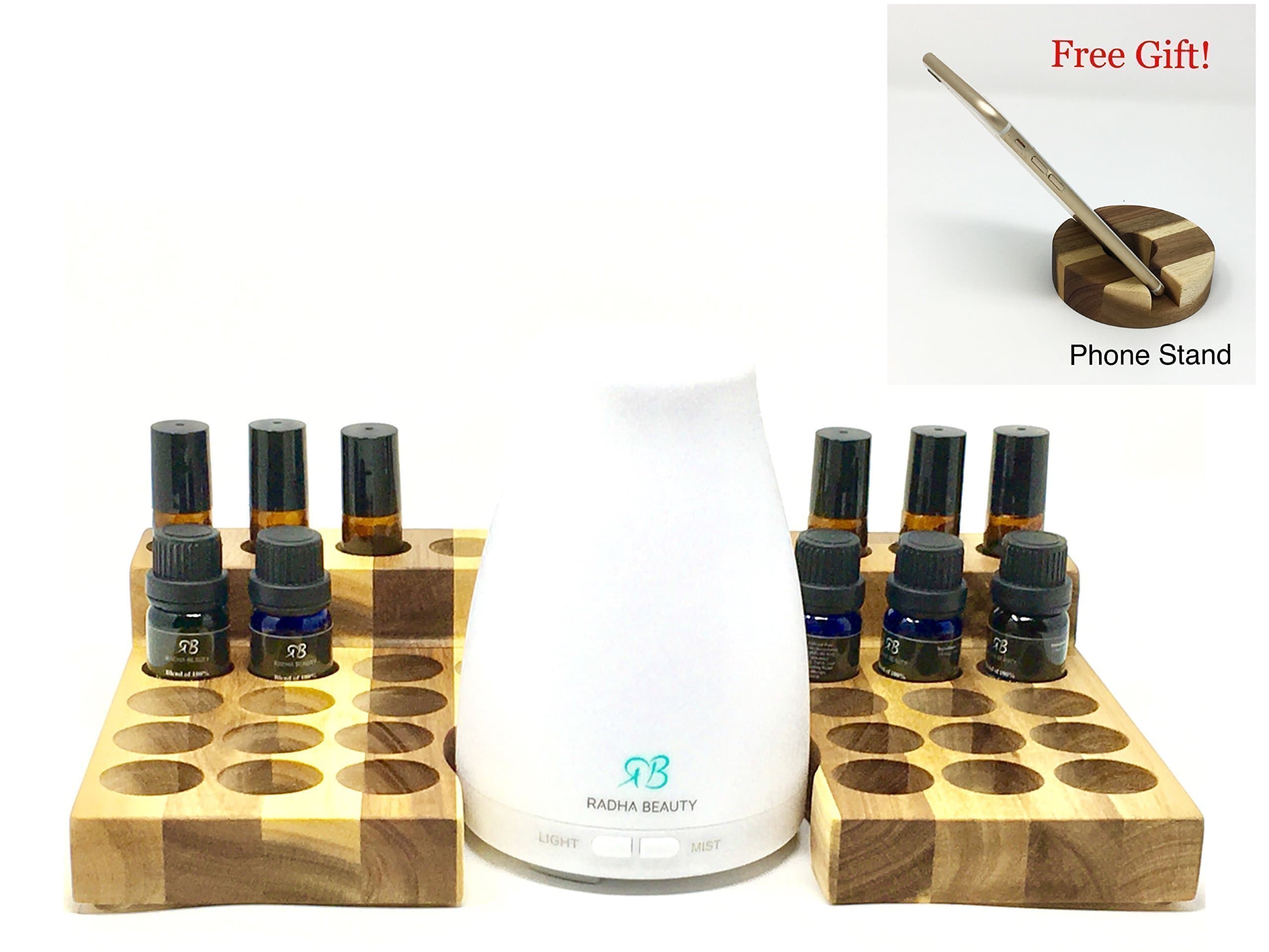 Essential Oils Storage display rack stand accessories for essential oils 15ml and 10ml also roller bottles and humidifier Radha Beauty, URPOWER and Doterra Oils holder