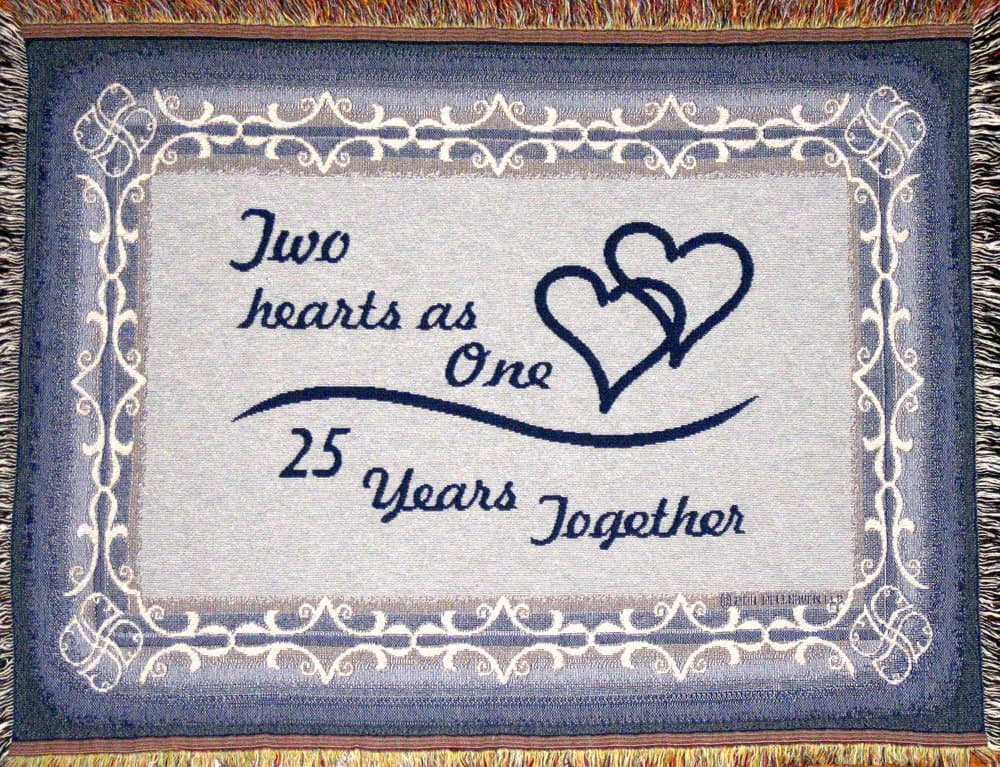 25 Years Together Sofa Throw Blanket - 25th for Parents