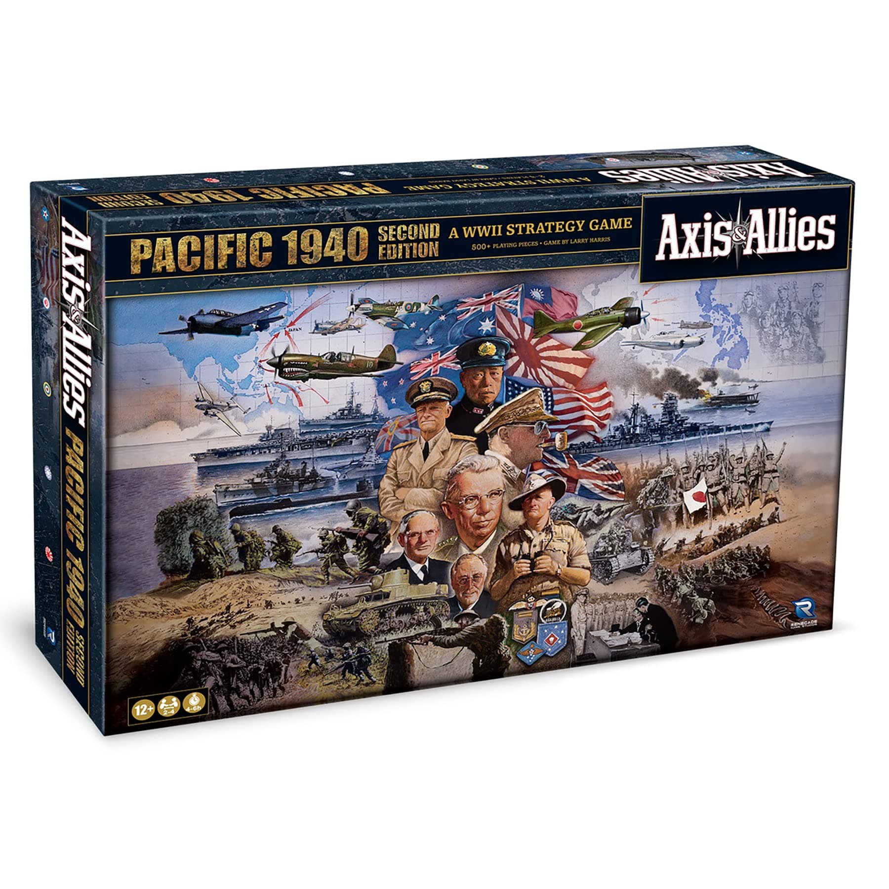 Renegade Game Studios Axis & Allies 1940 Pacific Second Edition WWII Strategy Board Game, War Miniatures, Two to Four Players, Ages Fourteen Plus
