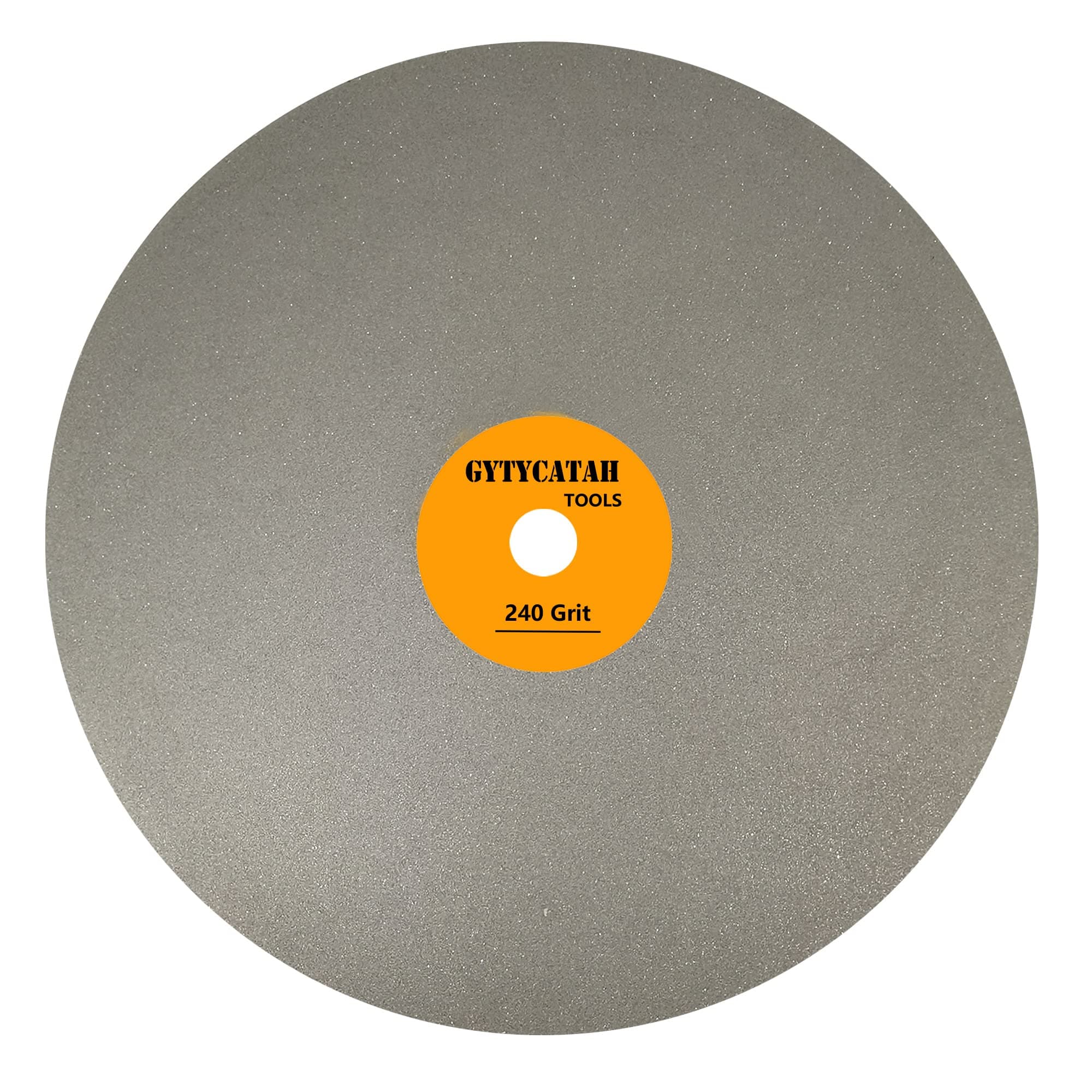 GYTYCATAH Diamond Flat Lap Disc, 8" x 1/2" Arbor 240 Grit, Diamond Coated Flat Lap Wheel for Gemstone Ceramics Stone Glass, Grinding Sanding Disc Lapping Polishing Disc