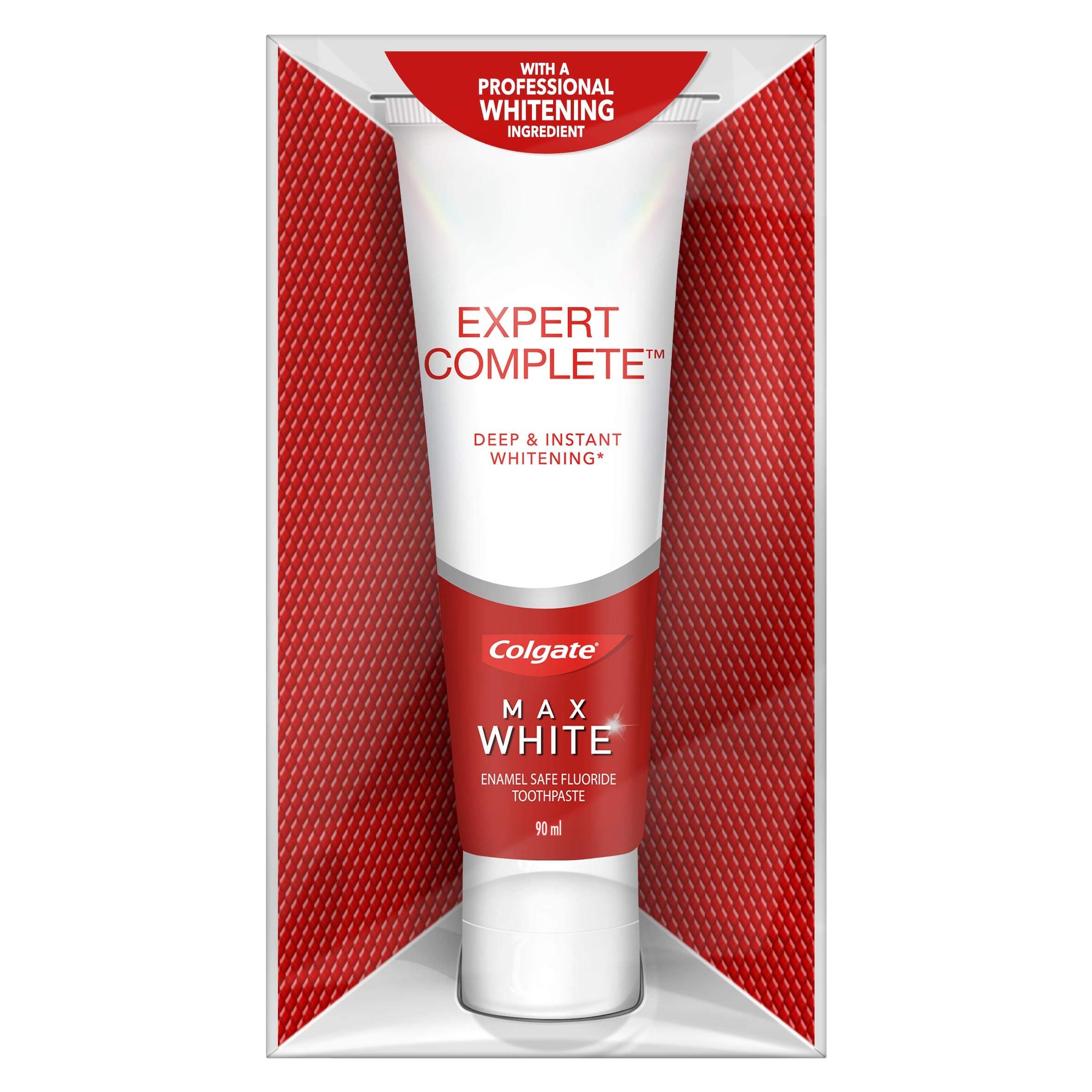 Colgate Max White Expert Complete Whitening Fluoride Toothpaste, 90ml