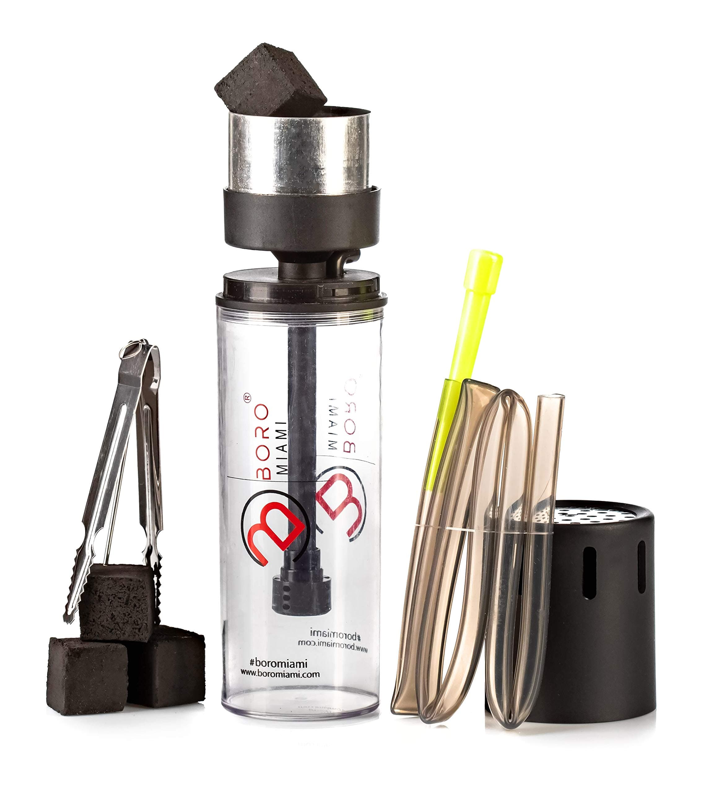 Portable Hookah - Premium for Car, Festivals, Beach; Includes Windbreak, Hose, Pliers