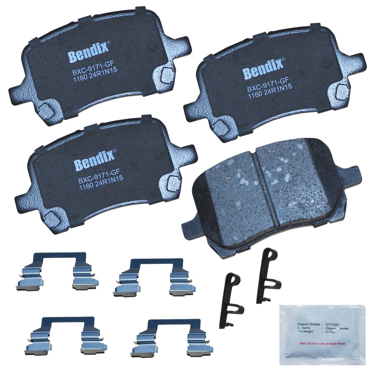 Bendix Priority1 CFC1160 Ceramic Front Brake Pads for Chevrolet Cobalt 2008, HHR 2011-2006, Malibu 2012-2004, Pontiac G5 2009-2008, G6 2010-2006, Saturn Aura 2009-2007