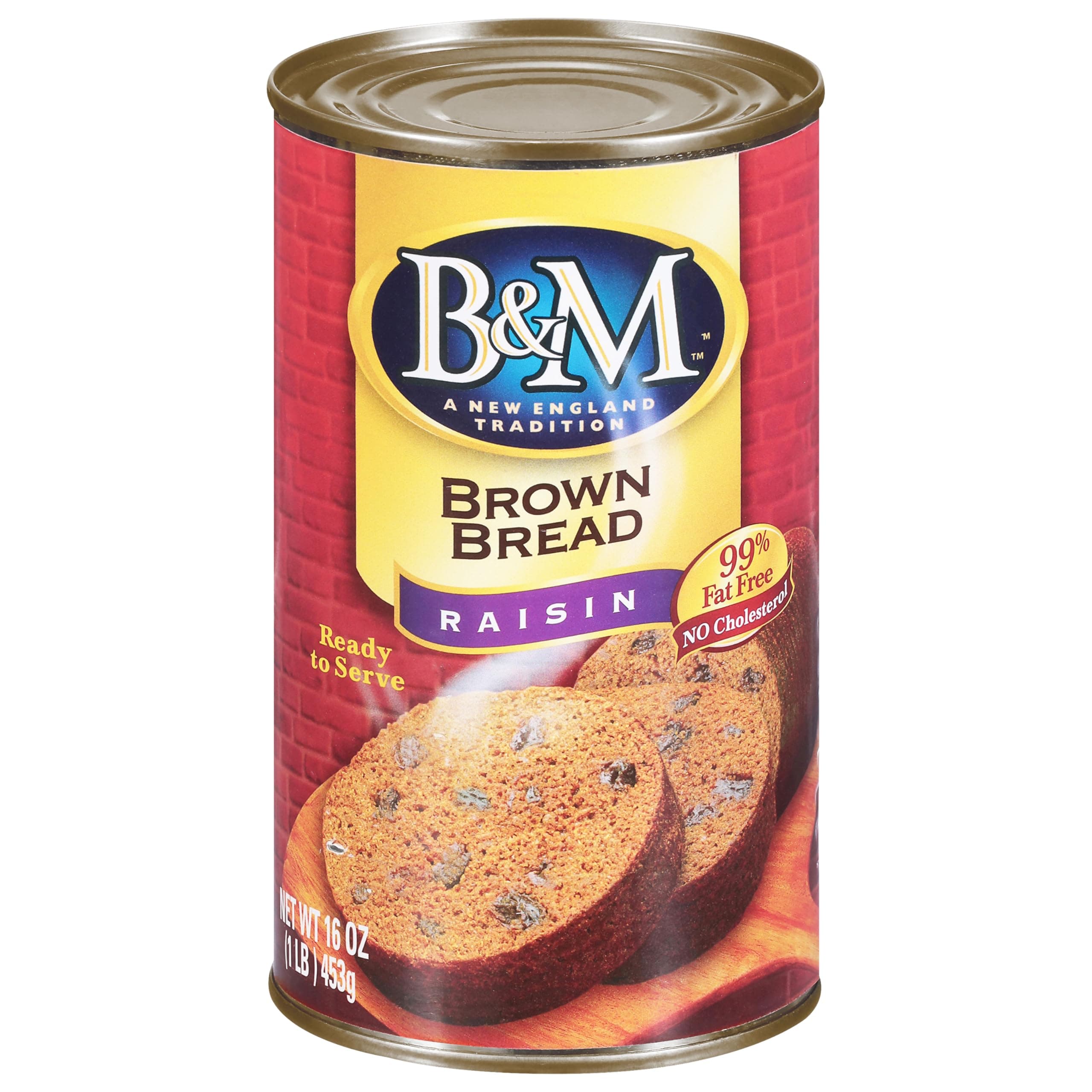 Brown Bread, Raisin, 16 Ounce (Pack of 12)