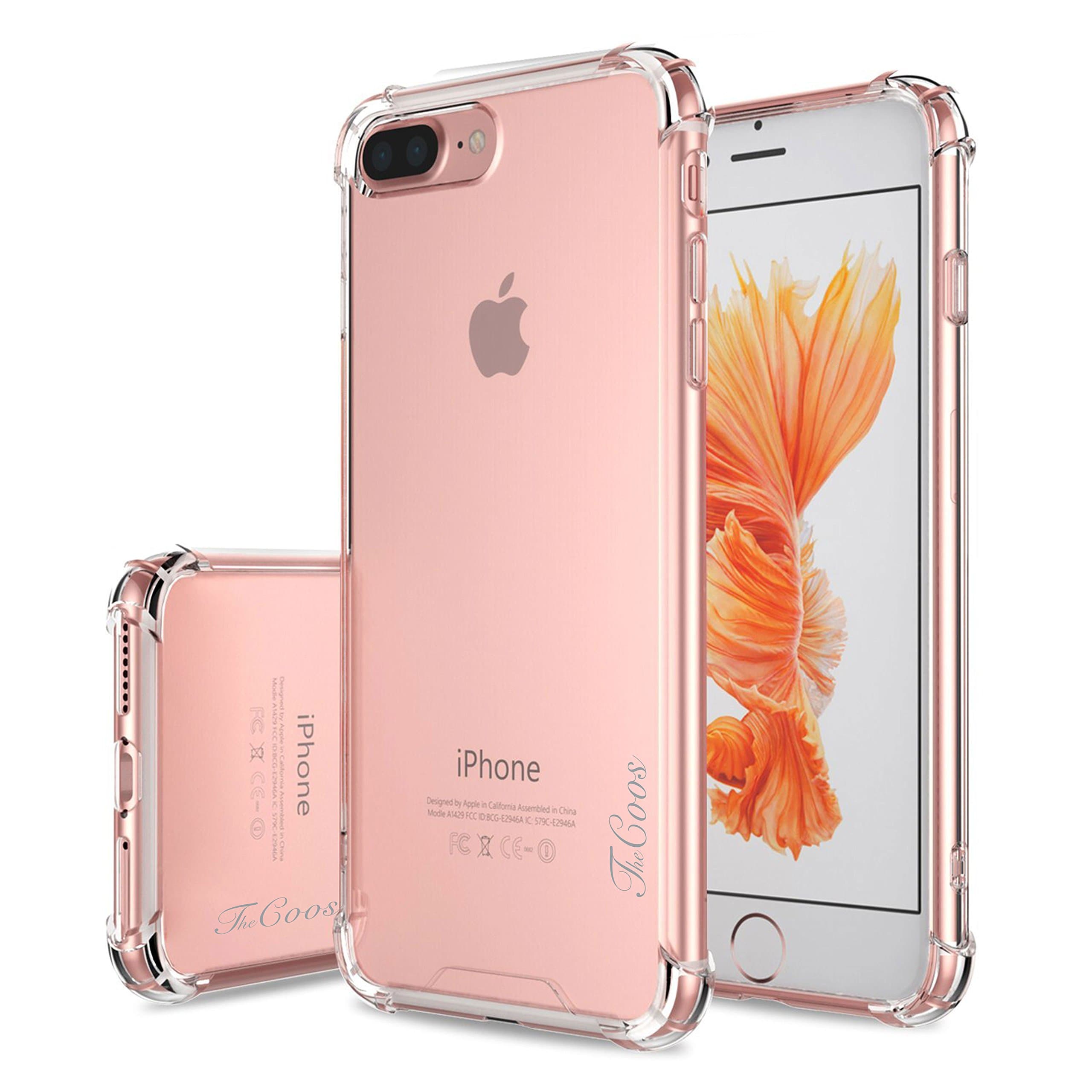 TheCoos Compatible for iPhone 8 Plus iPhone 7 Plus Case Shock-Absorption Bumper Cover Anti-Scratch Clear
