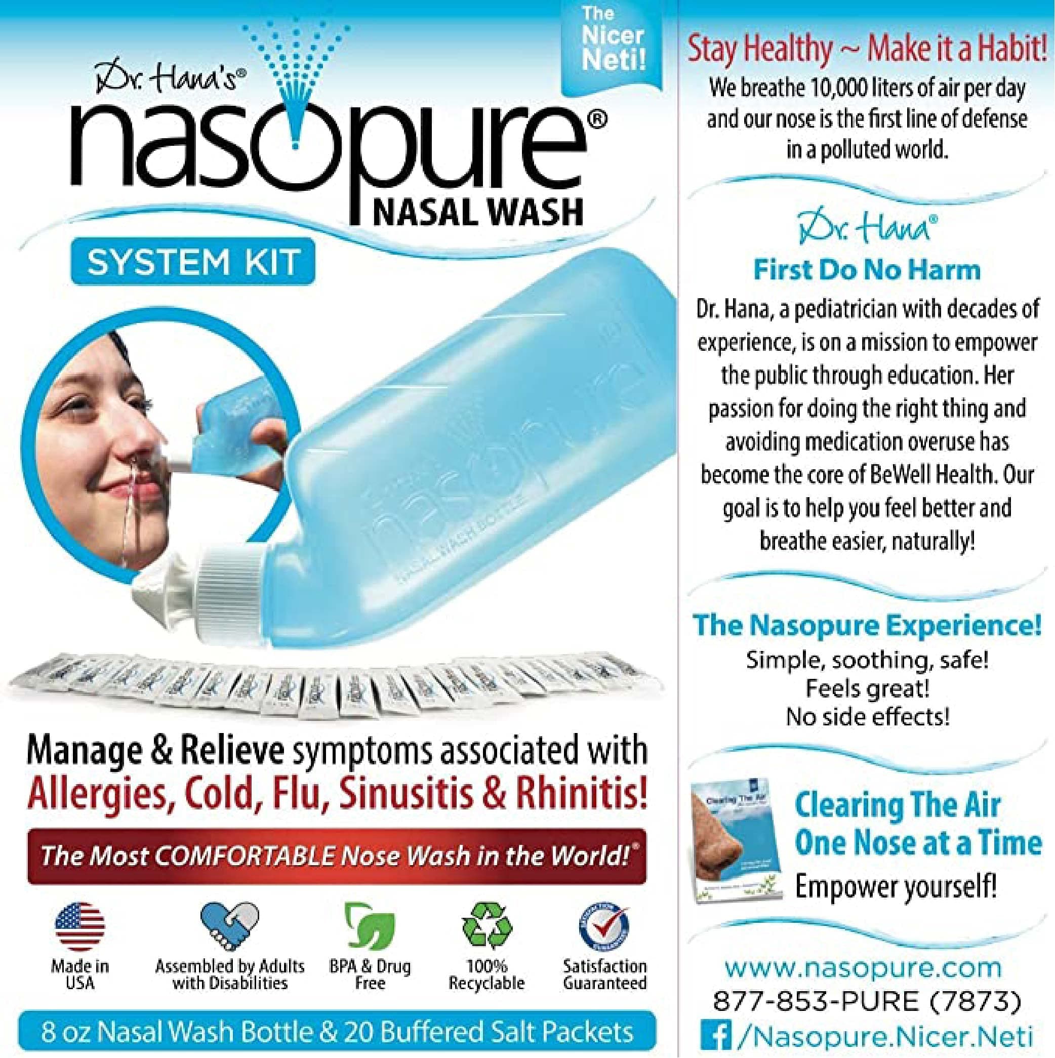 DR HANA'S NASOPURE System Kit with 8 Ounce Bottle