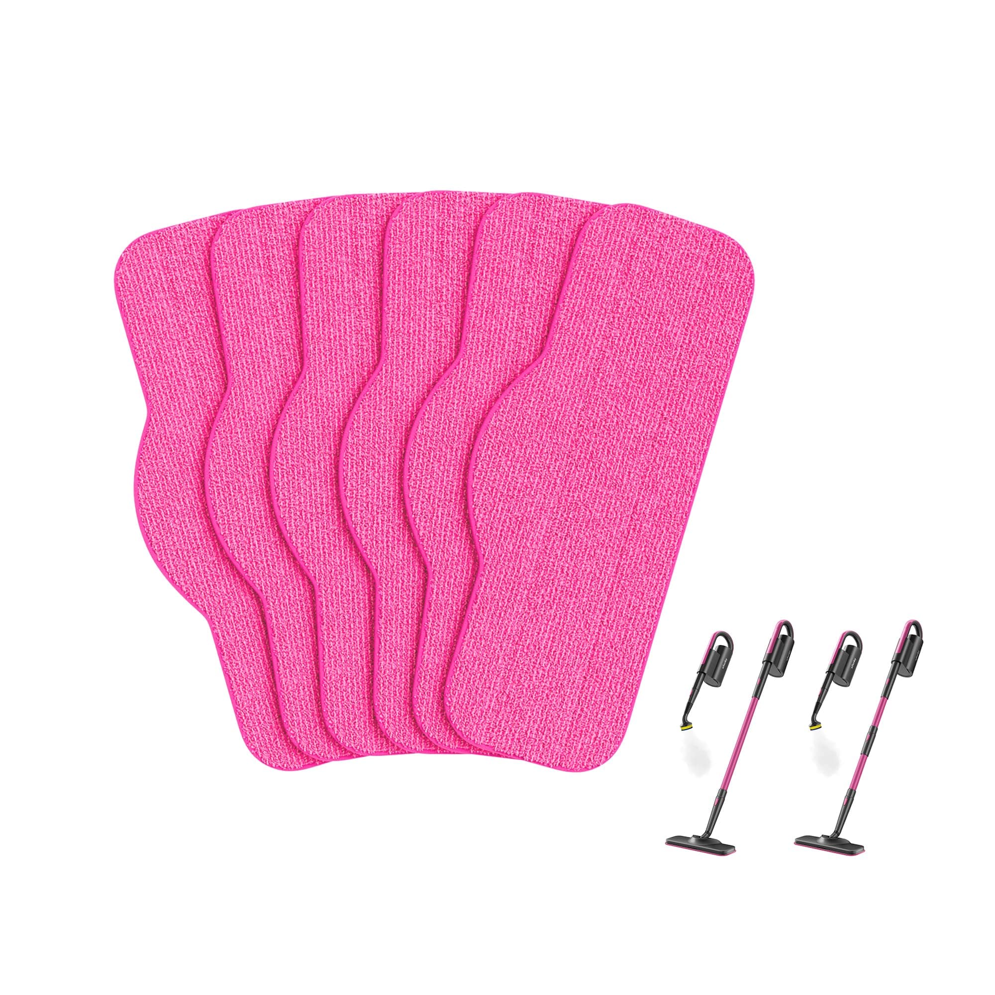 Schenley 6-Pack Microfiber Pads for Steam Mop Cleaner, Washable and Reusable Replacement Mop Pads, Accessories Compatible Steam Mop SLFCSM063 & SLFCSM064 and Steam Cleaner SLFCSC084