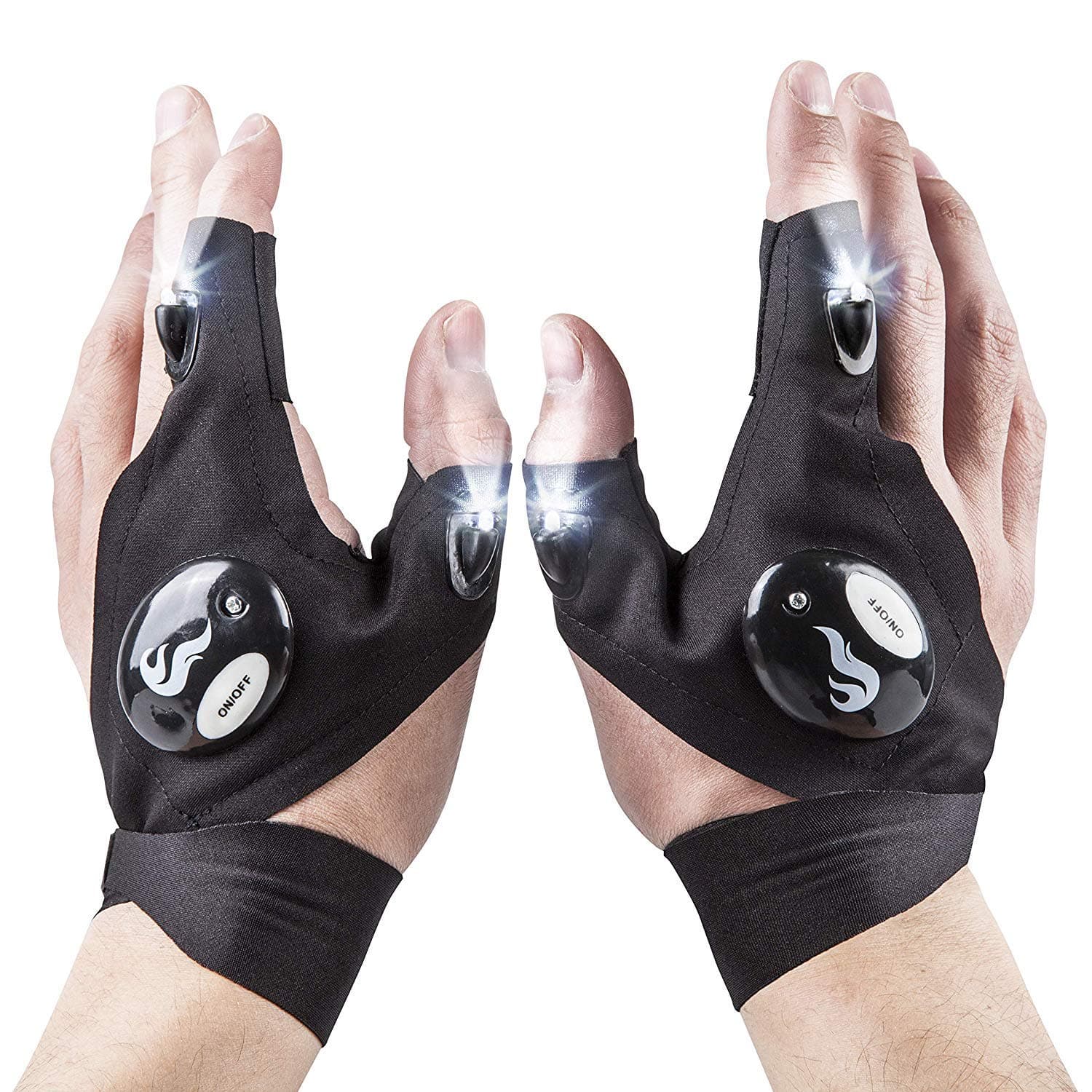 Flashlight Gloves - Tactical LED Light Gloves for Mechanics, Computer & Car Repair, Outdoor | Waterproof, Lightweight & Flexible | Perfect for Camping, Night Running, Fishing, Cycling | Handyman Gifts