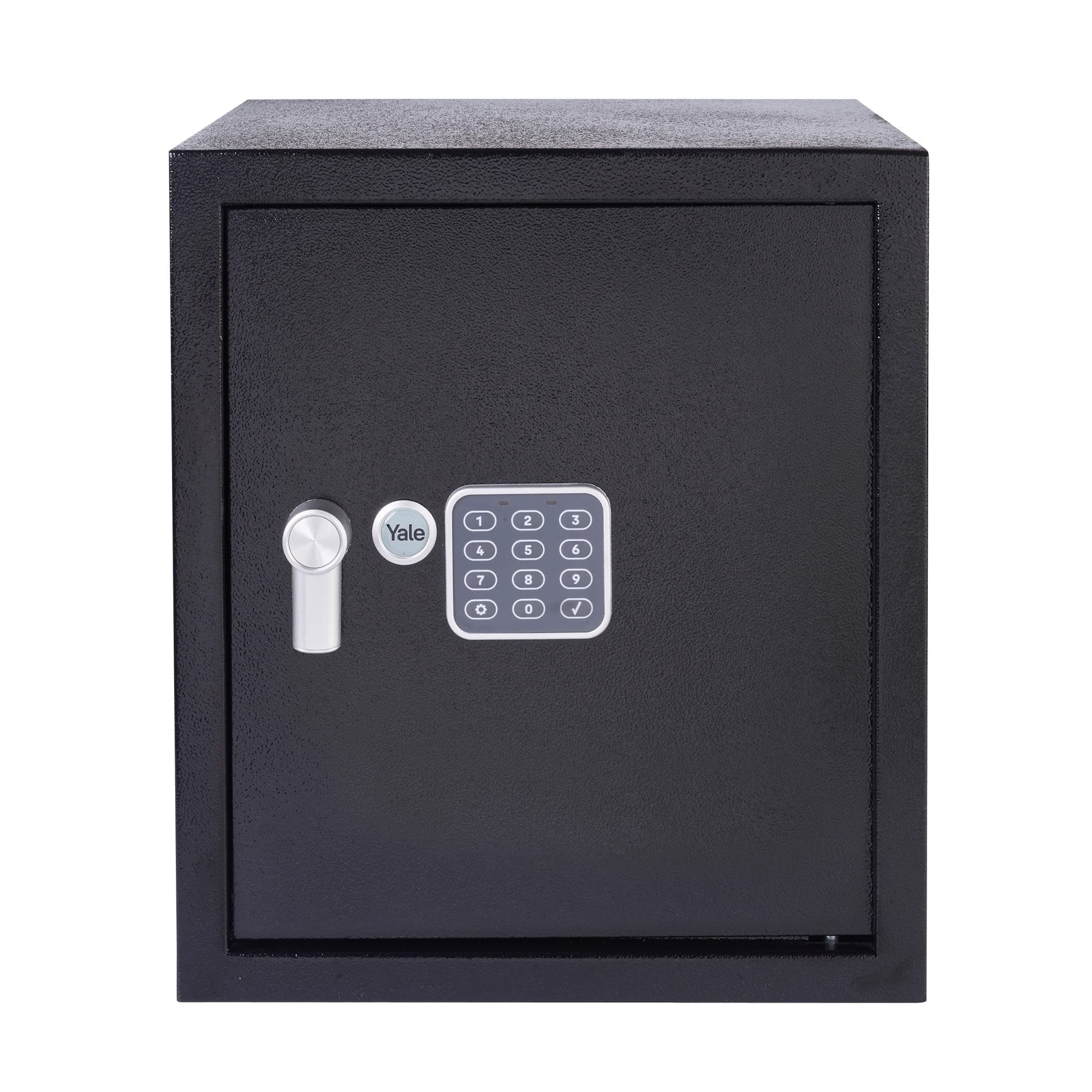 Yale YSV/390/DB1 Large Value Safe, Digital Keypad, LED Light Indicators, 15mm Steel Locking Bolts, Emergency Override Key, Wall And Floor Fixings, Black Finish, 40 Litre Capacity 39 x 35 x 36 cm