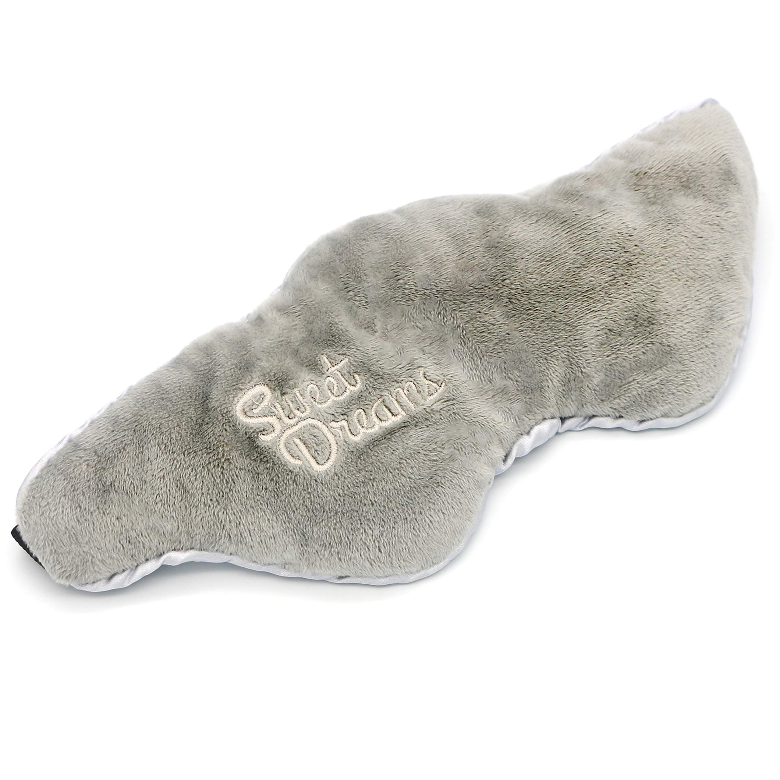 Advanced Weighted Sleep Mask with Adjustable Head Strap - Premium Double-Sided Light-Proof Weighted Sleeping Mask - Faster and Deeper Sleep - Comfortable and Perfect for Anxiety & Insomnia (Gray)