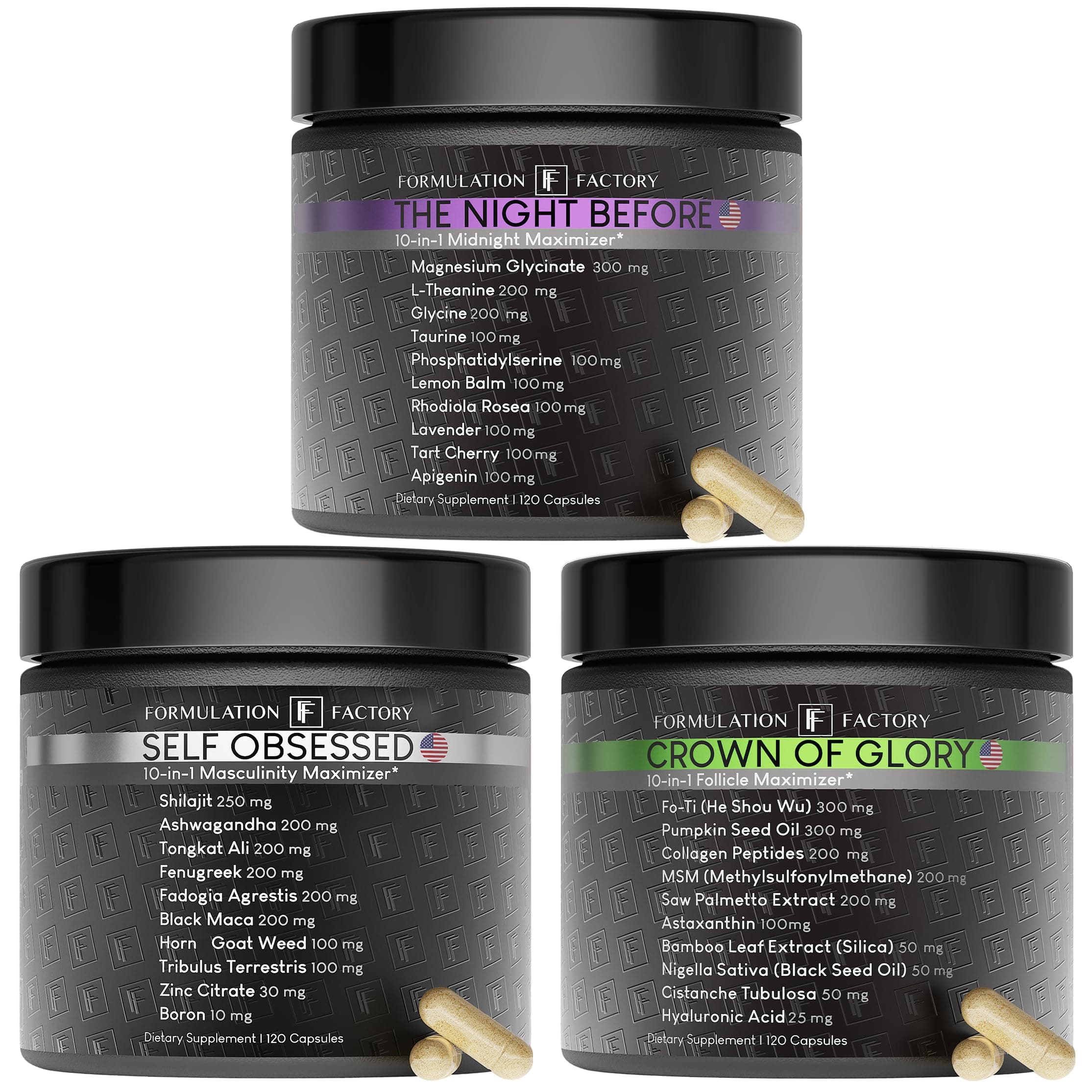 - Formulation Factory The Night Before x Self Obsessed x Crown of Glory (Bundle)