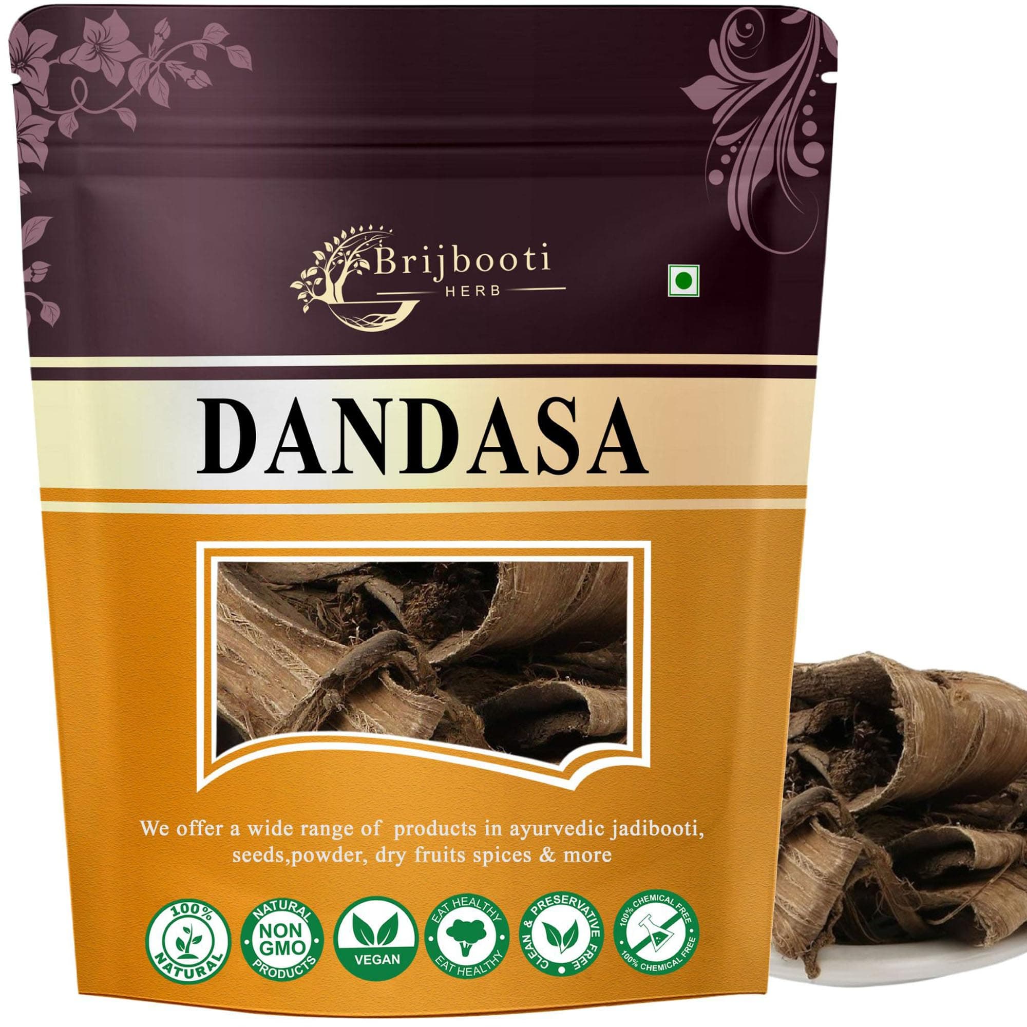 Brijbooti Dandasa - Datoon - Juglans - Walnut Tree Peel (Helps in teeth whitening) 50 Gr