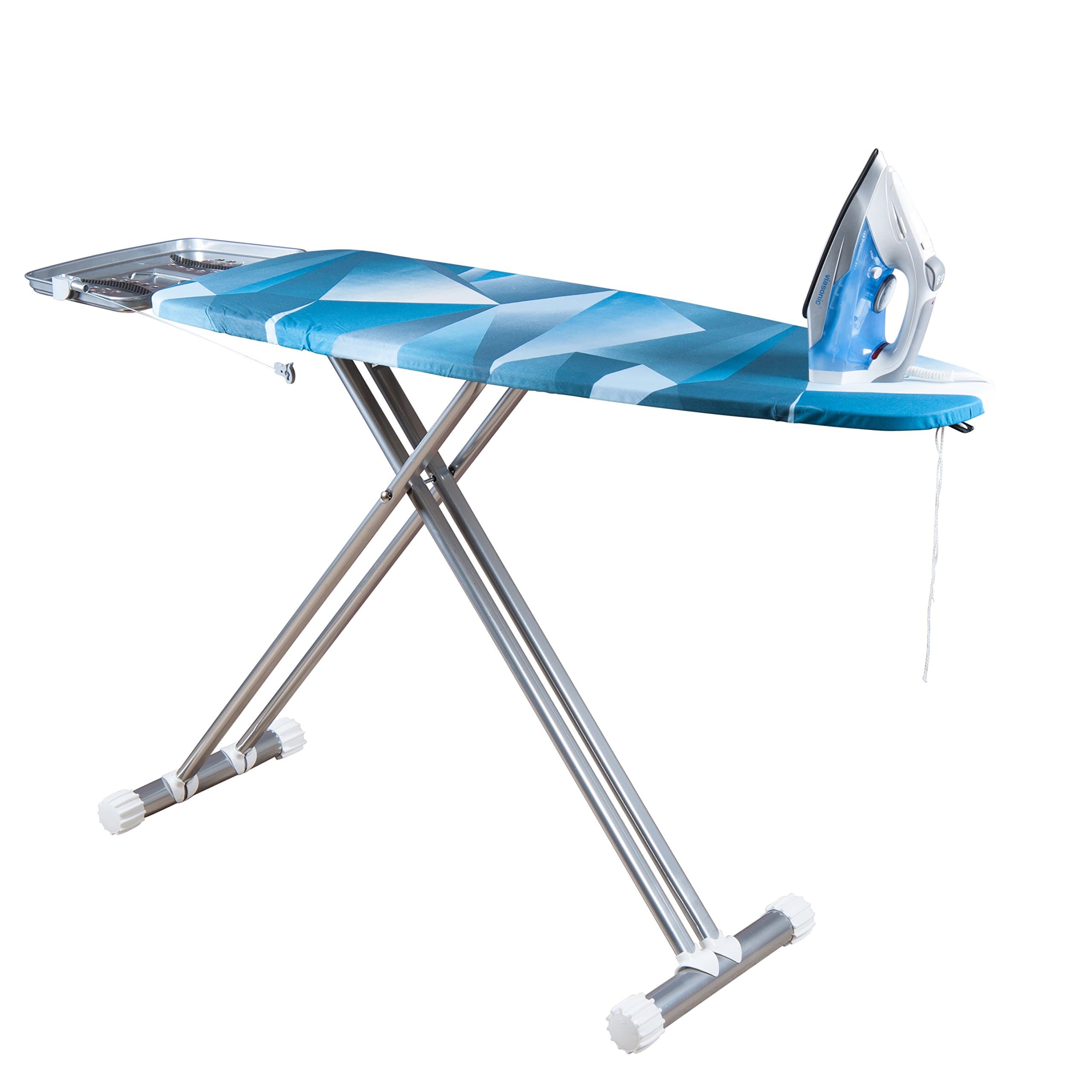 Viasonic Ultra Premium Ironing Board - Premium Felt Underlay - Solid Monoblock Surface Board - 100% Cotton Cover - Easy Fold Lever - Sturdy and Dependable - XL 49.5" x 17" by Unity