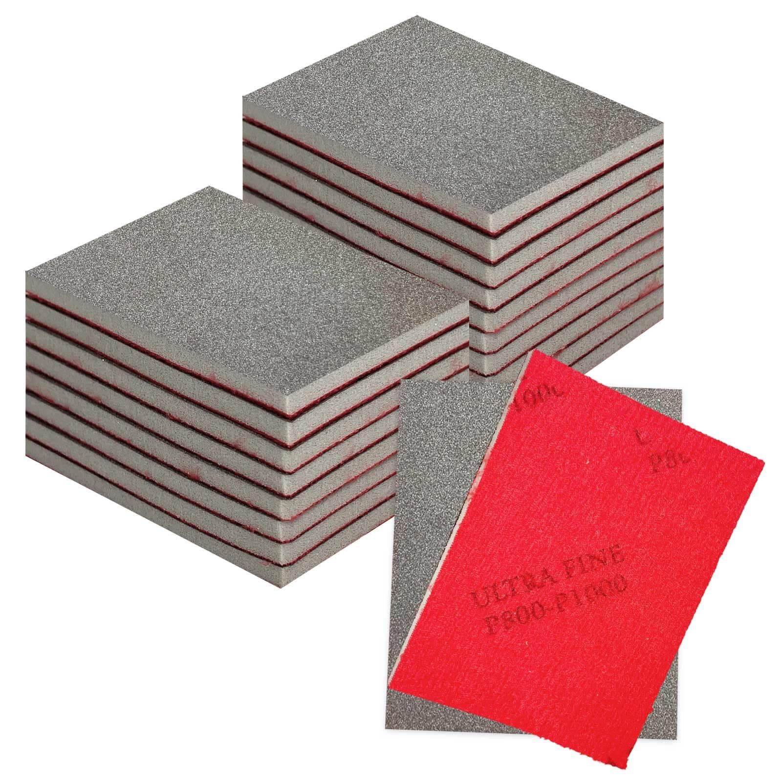 Sanding Sponge Set, 20 Pcs 800-1000 Grit Sanding Block Pads Dry Wet Sanding Sponge Soft Foam Fine Drywall Sandpaper for Crafts Furniture Wood Model Drywall Metal Rust Removal Polishing