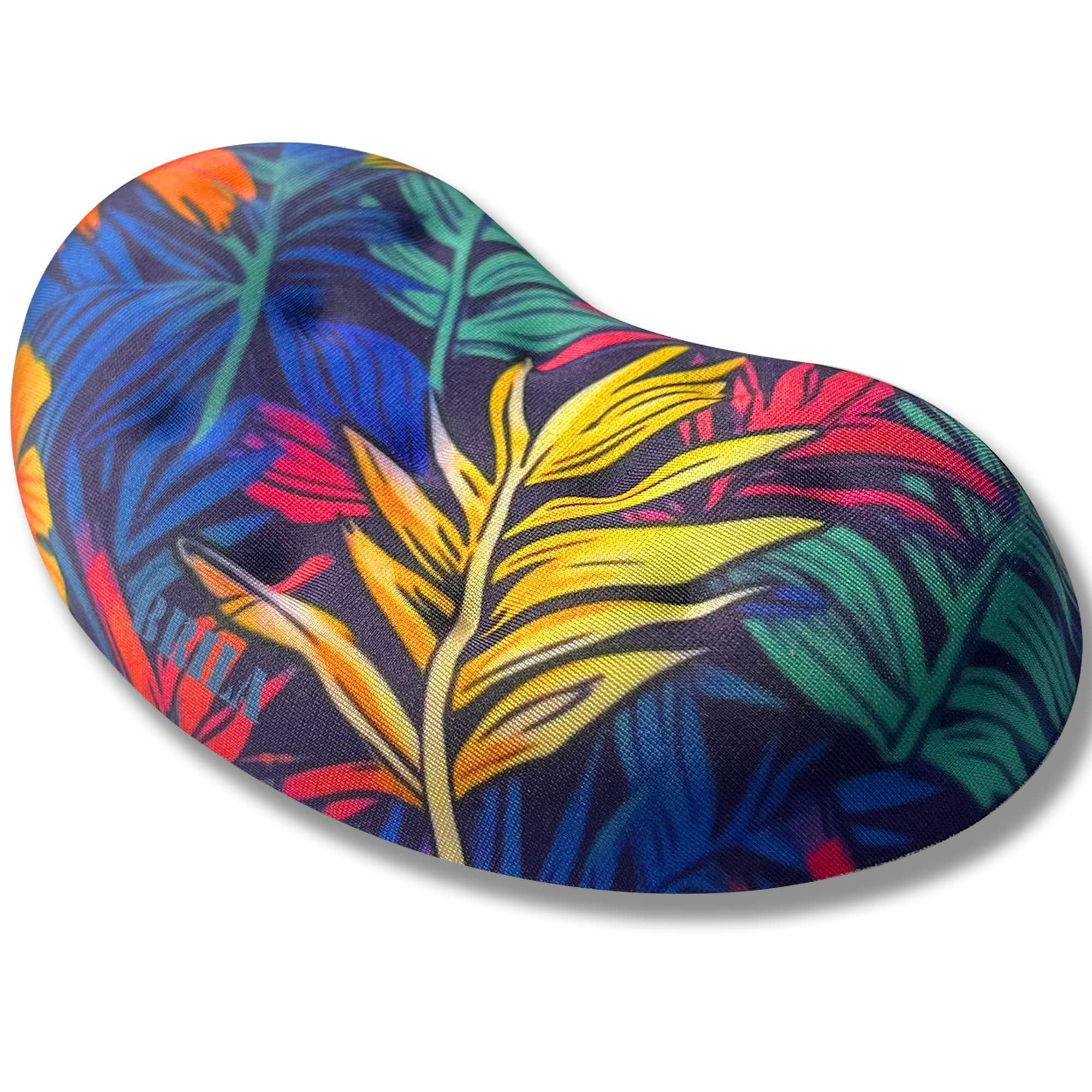 BRILA Ergonomic Memory Foam Mouse Wrist Rest Support Pad Cushion for Computer, Laptop, Office Work, PC Gaming - Massage Holes Design - Wrist Pain Relieve (Vibrant Plants)