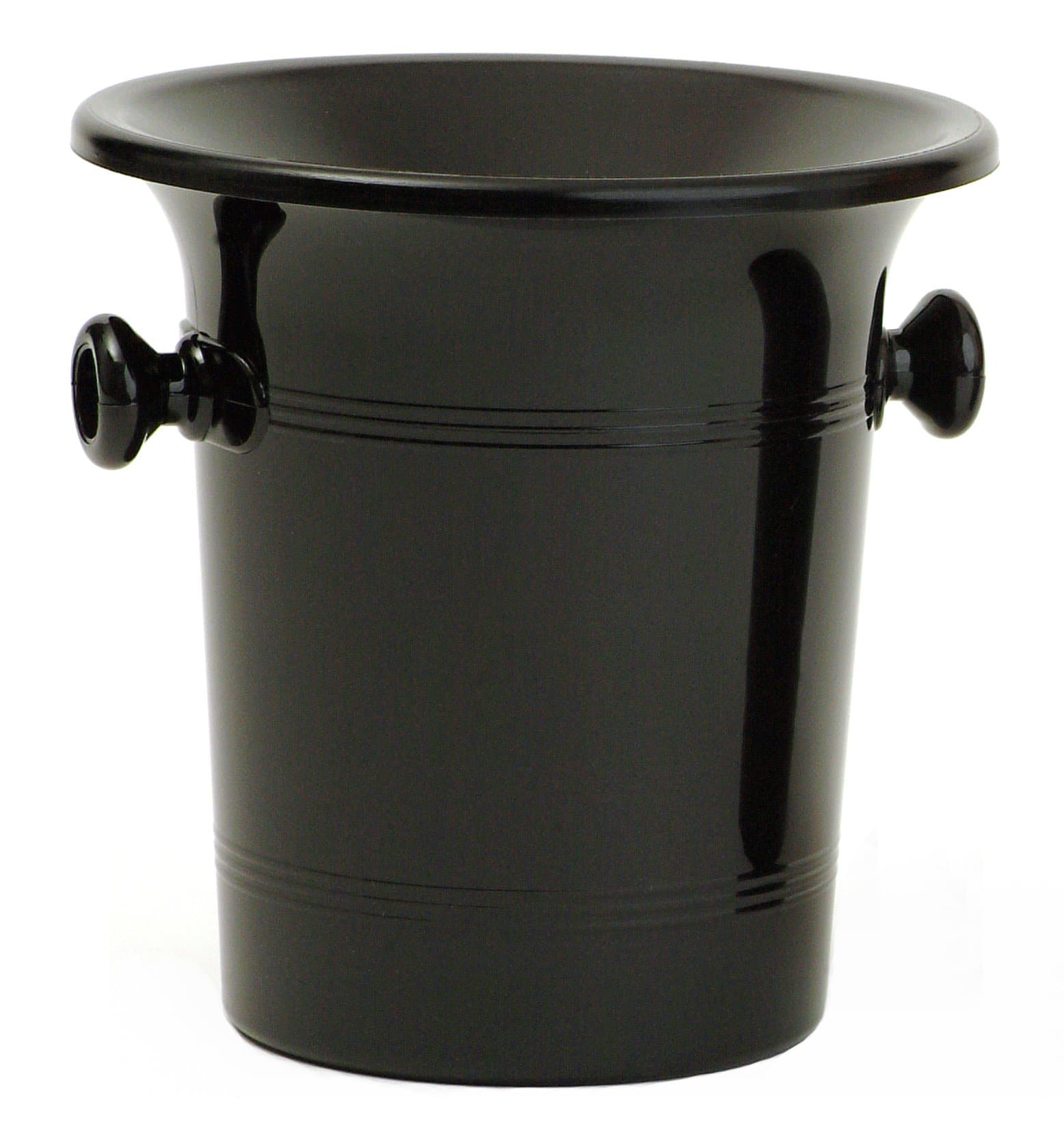 Black Plastic Standard Wine Spittoon With Funnel - 2 Litre