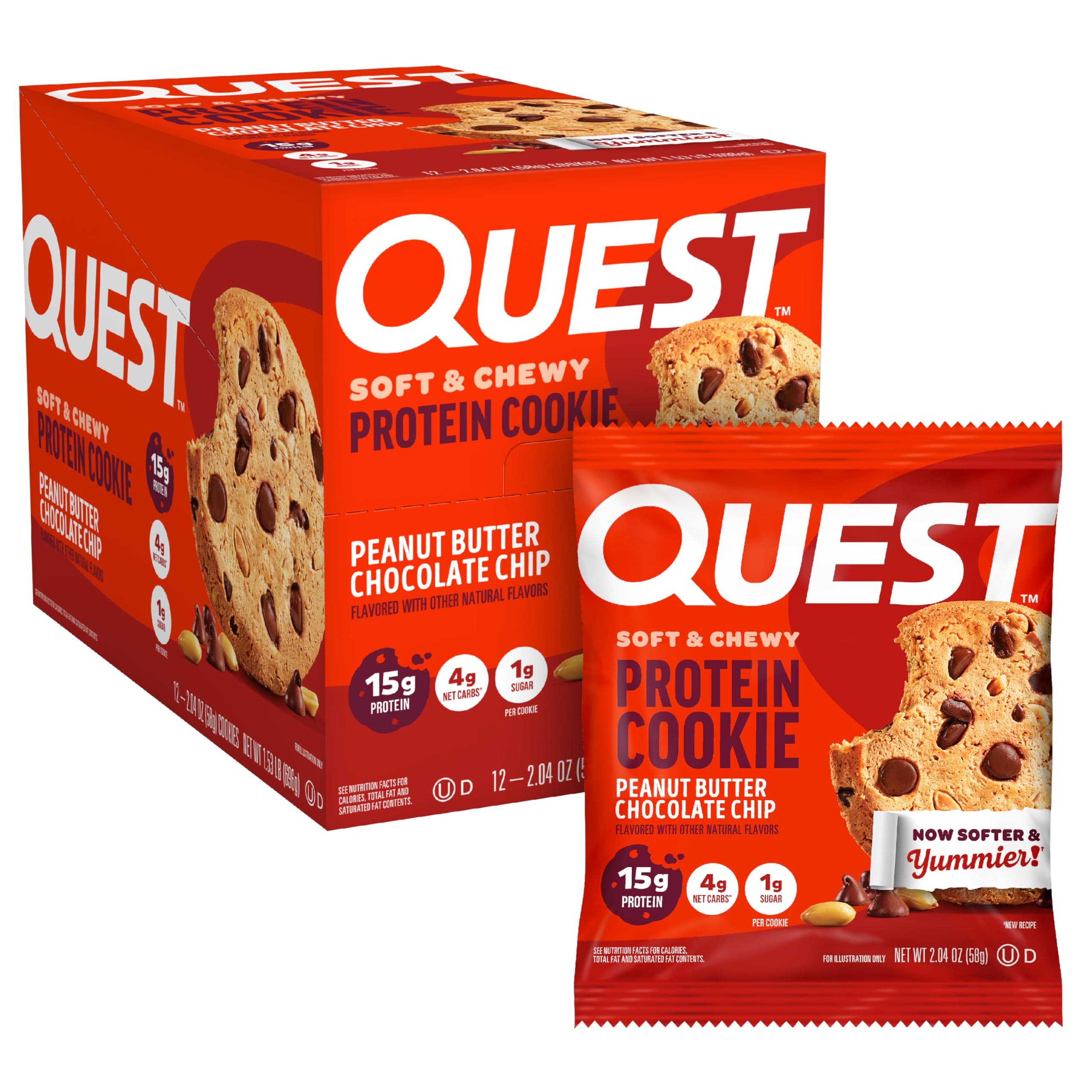 Quest Cookie, PB Chocolate Chip 12/Box
