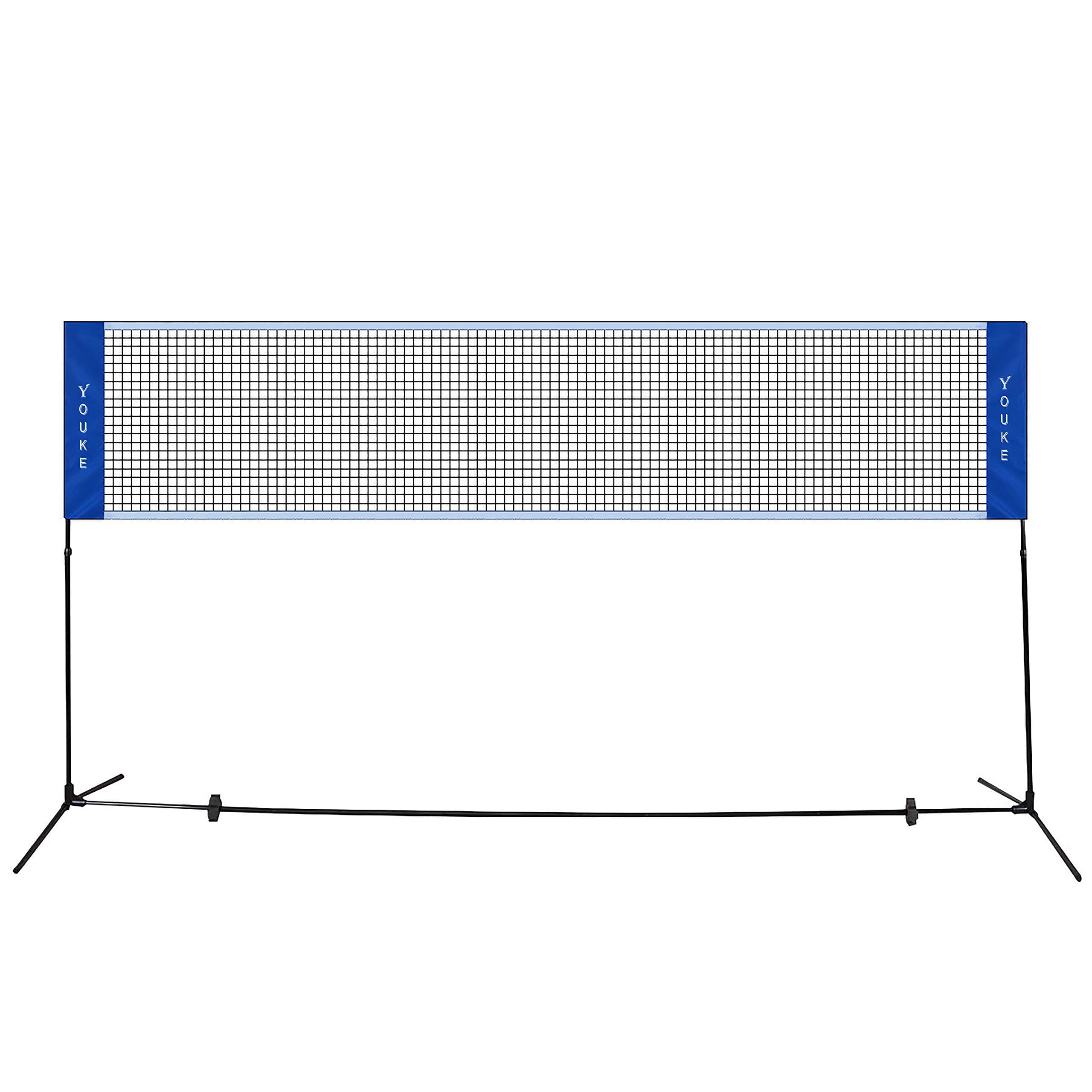 Foldable 4.1m Portable Badminton Tennis Net Height Adjustable Net System with Stand,Adjustable Height for Volleyball, Tennis, Pickleball, Easy Setup Net for Indoor, Outdoor, Garden, Beach