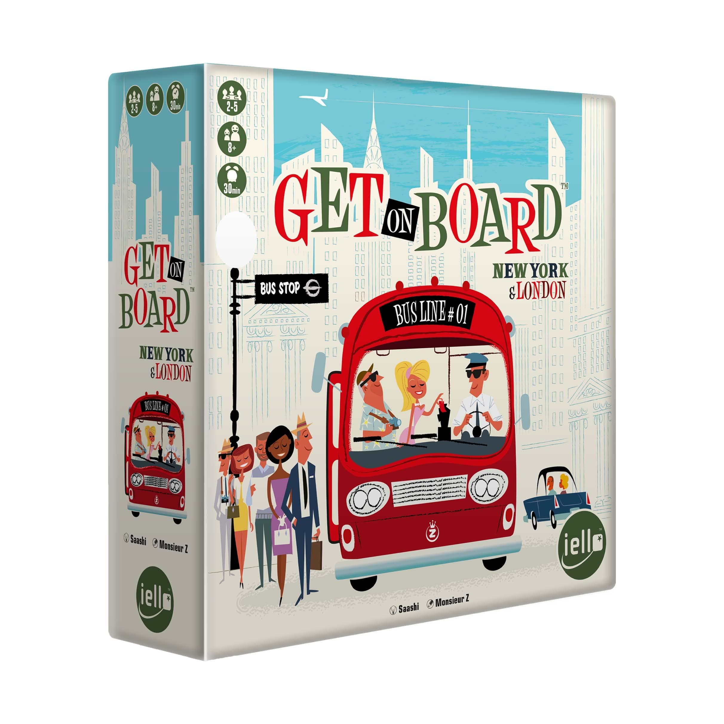 Get on Board | Board Game | Ages 8+ | 2-5 Players | 30 Minutes Playing Time, Multicolor,CSGGETBOARD