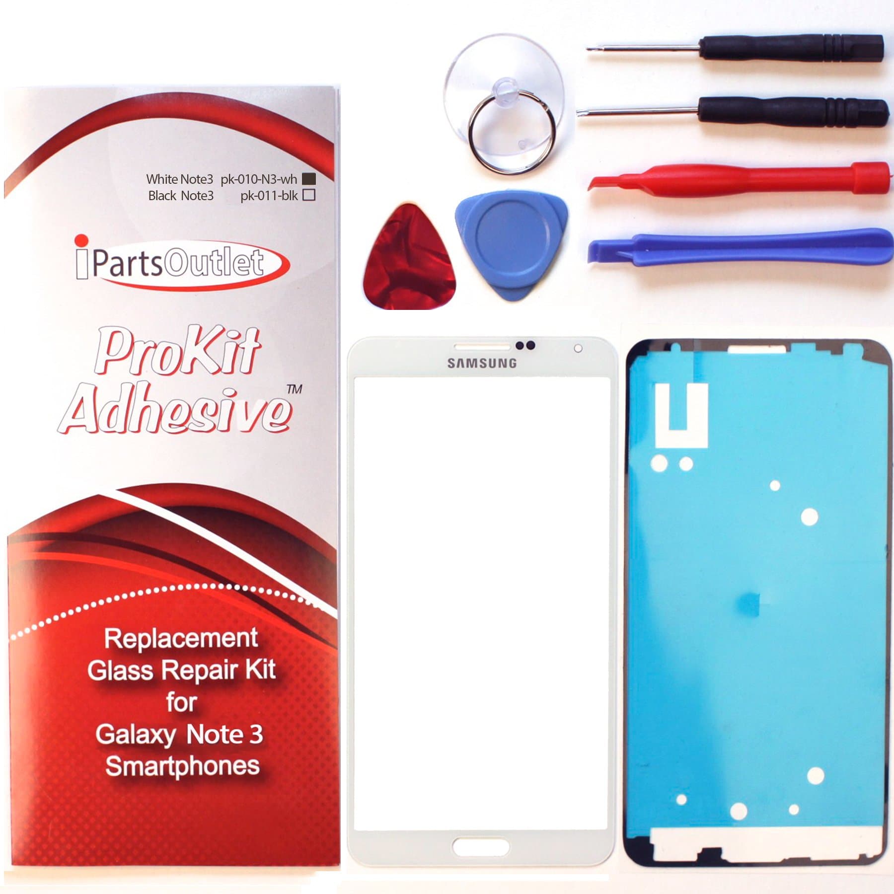 SlyPry repair kit for Samsung Galaxy Note IV Note 4 white N9100 Lens Glass Screen Replacement Repair Kit + SlyPry opening tool white