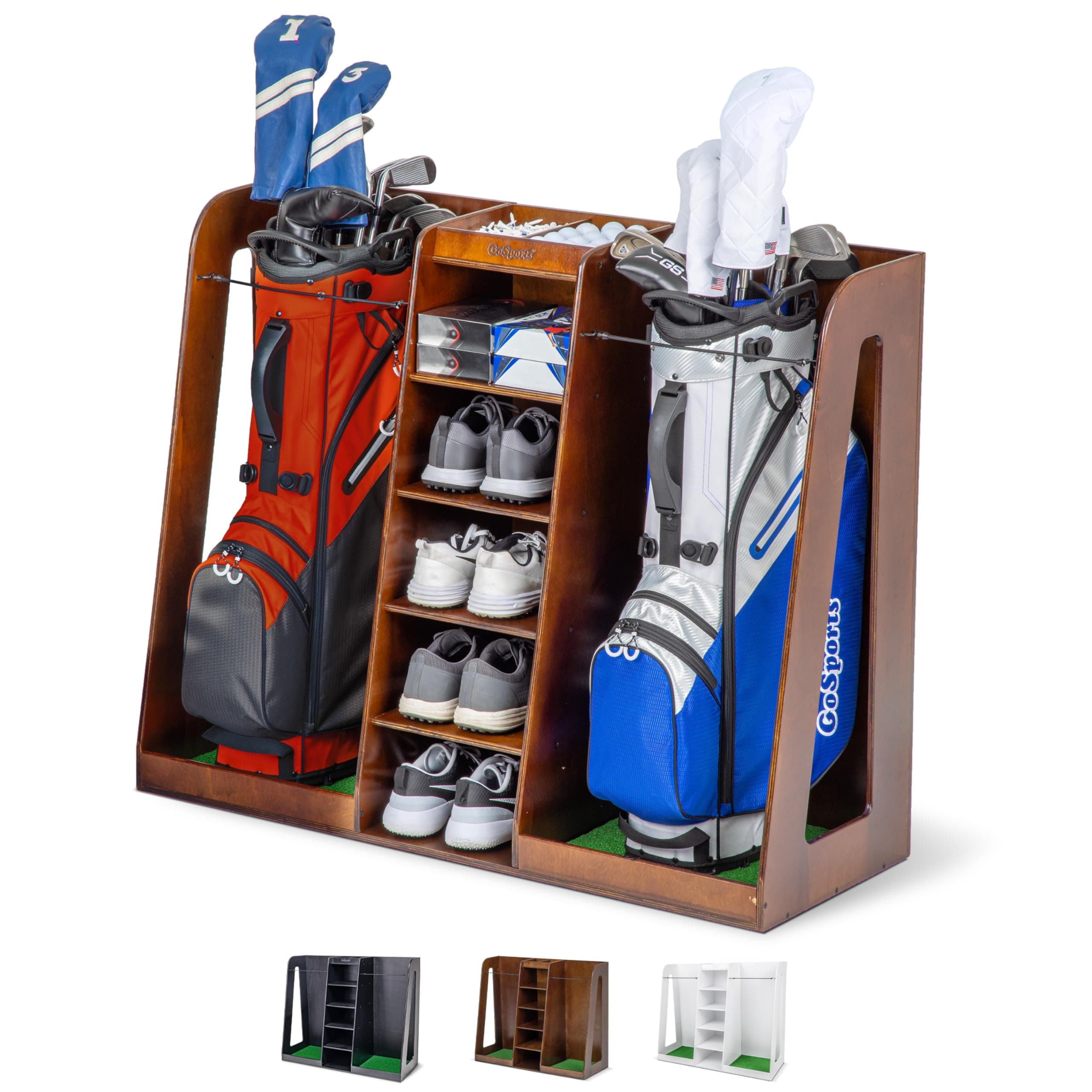 Premium Wooden Golf Bag Organizer