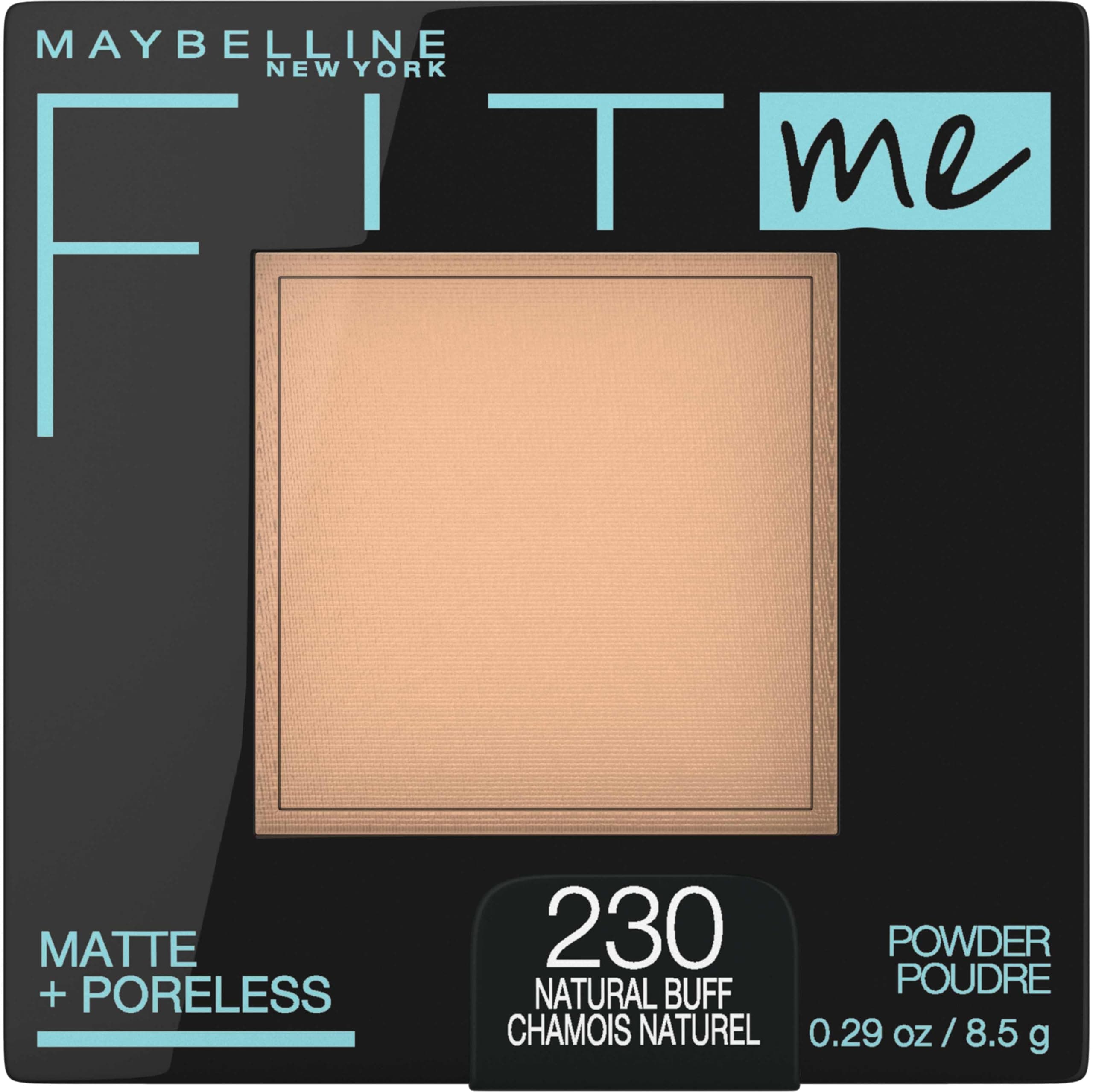 Fit Me Matte + Poreless Pressed Face Powder Makeup, Natural Buff, 1 Count