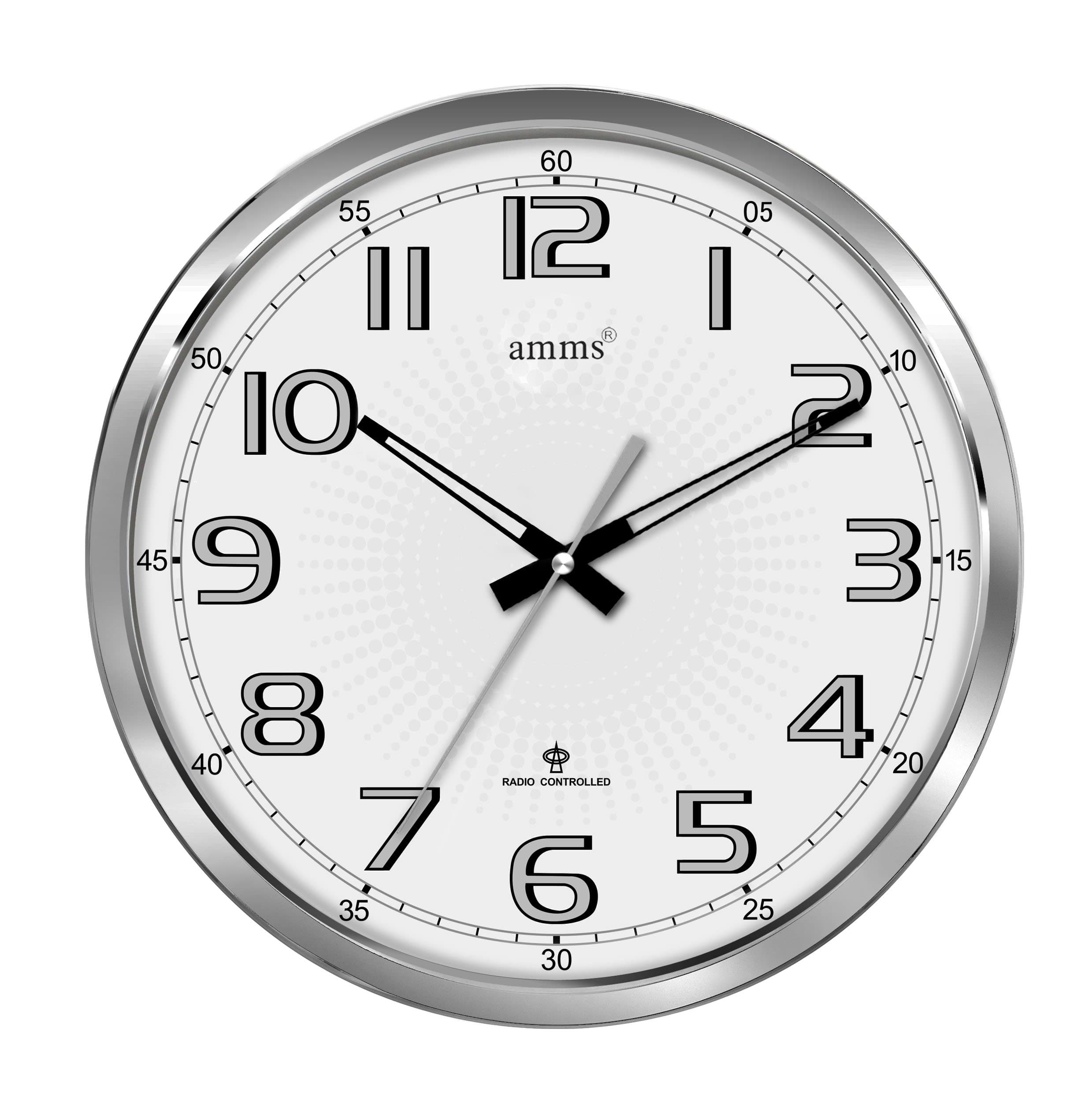 LARGE 35cm BOLD STYLISH ARABIC NUMBER DIAL SILENT SWEEP MSF RADIO CONTROLLED MOVEMENT RC8913