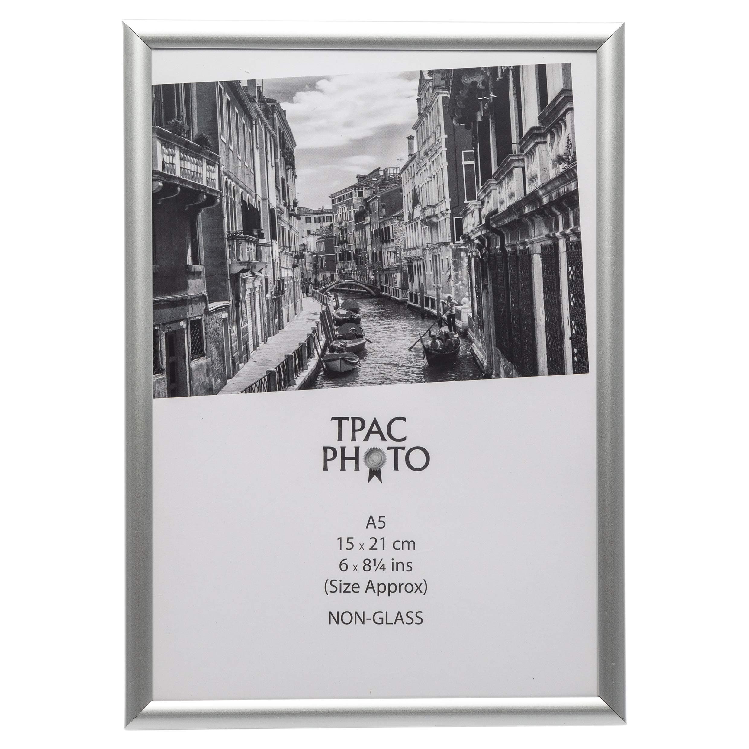 Hampton Frames ALUMINIUM Poster Certificate Photo Frame Silver A5 (14.8 x 21cm) ALI9A5NG
