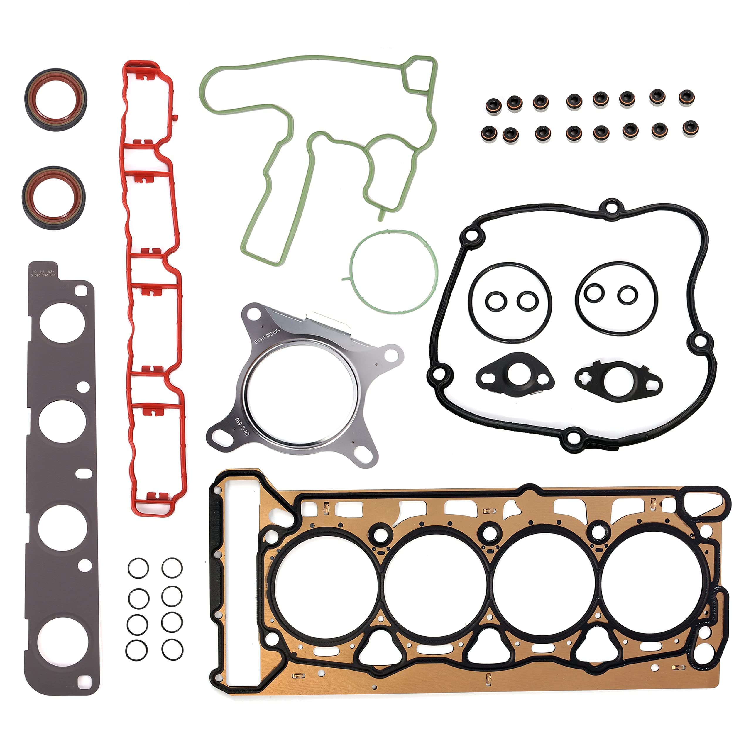 Head Gasket Set MLS Cylinder Engine Replacement kit HS26455PT for Audi A3, A4, A5, A6 TT Quattro Q5, for Volkswagen Beetle CC Eos GTI Jetta Passat Tiguan, 2008-2015 2.0L L4 DOHC Turbo