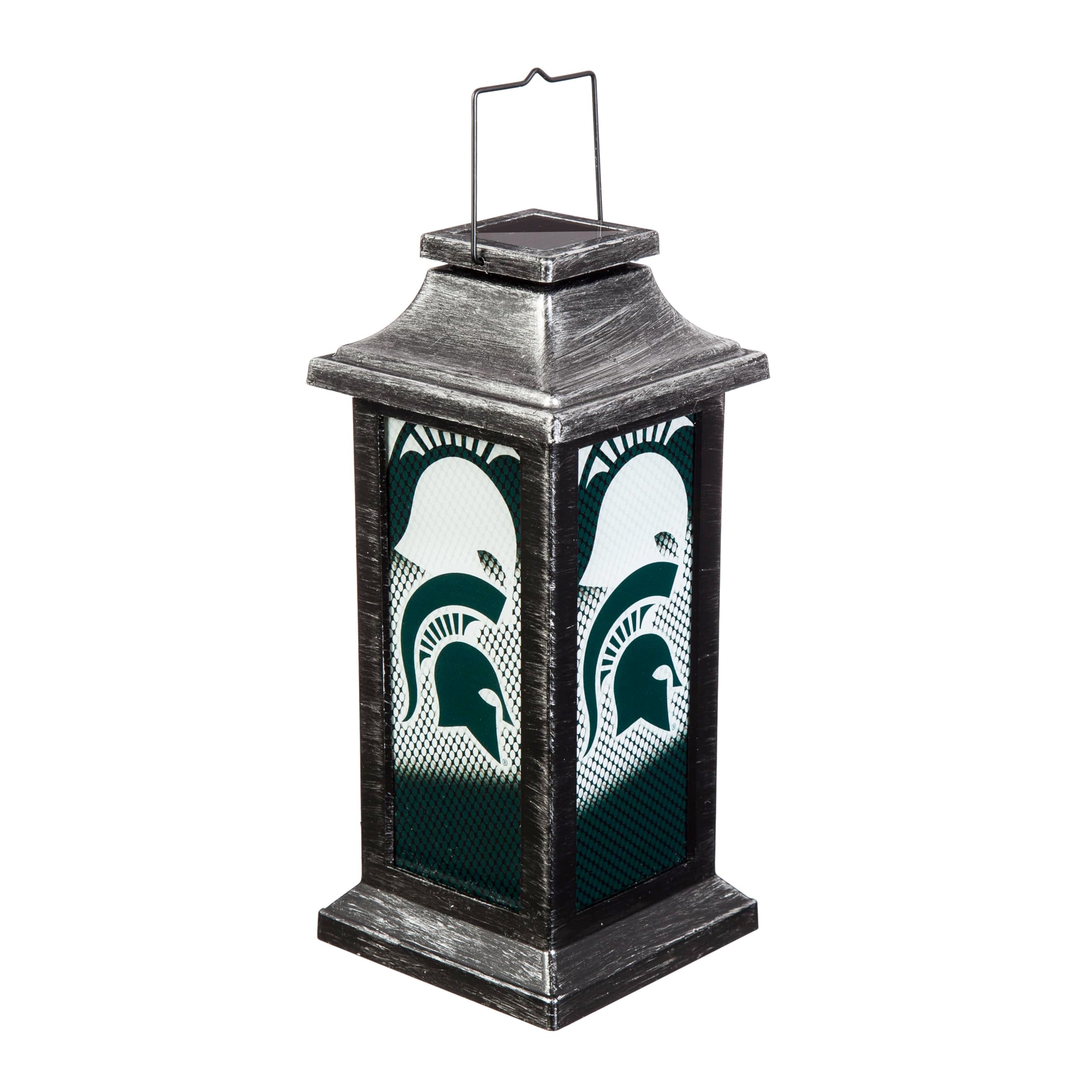 NCAA Michigan State University Solar Powered Lantern | Rechargeable LED Light | Indoor/Outdoor Safe Hanging Lantern | Decorative Table Light for Garage, Garden, Patio