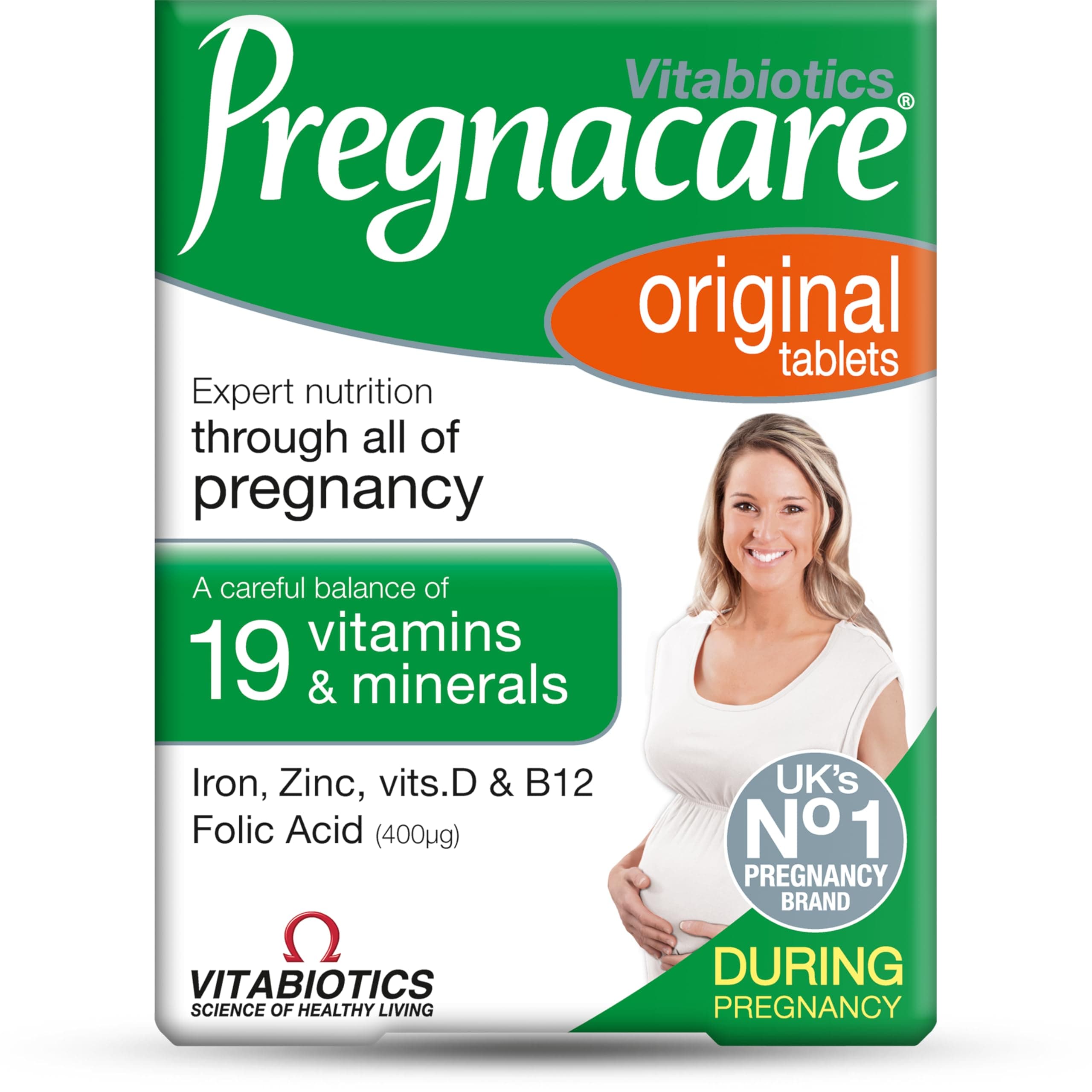 Pregnacare Original Formula Tablets During Pregnancy Support Vitamins and Supplements, 90 Tablets (Pack of 1)