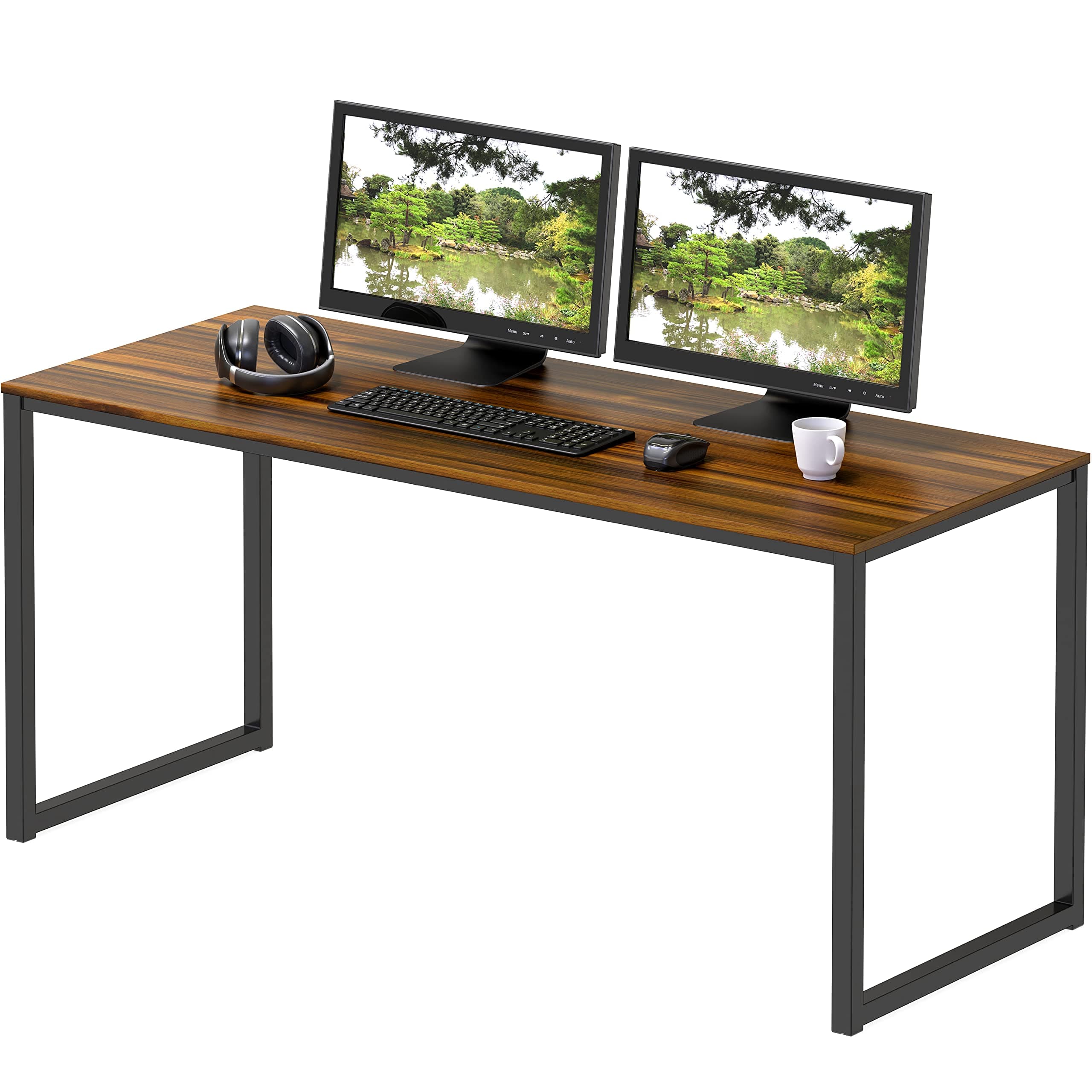 SHW Mission 48-Inch Home Office Computer Desk, Walnut