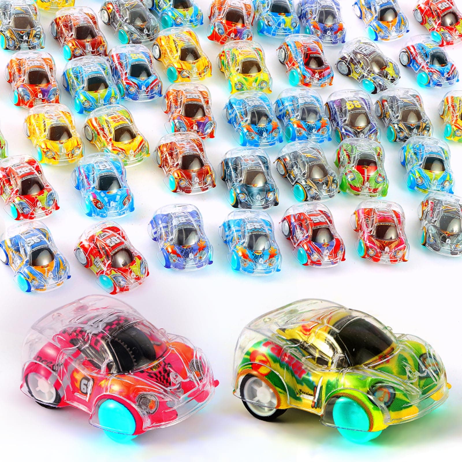 50 Pcs Mini Pull Back Cars, Mini Toy Cars Pull Back Race Cars for Kids Toddlers, Treasure Box Toys for Classroom Prizes, Pinata Stuffers, Easter Basket Gifts Goodie Bags Stuffers for Kids