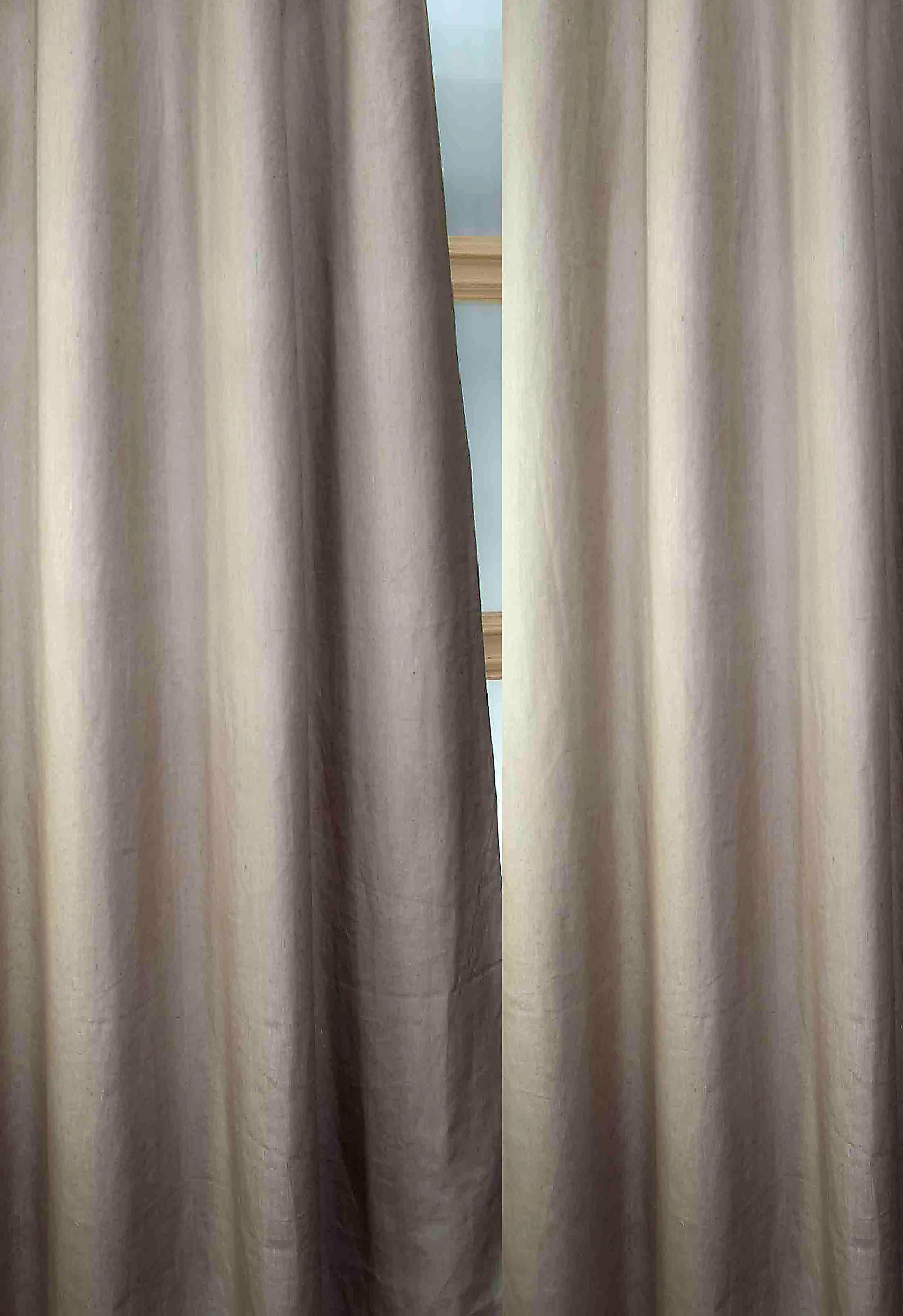 Deveson 100% Linen Panel-Curtain-Drape with Grommets (Natural, 50" W X 96" L)