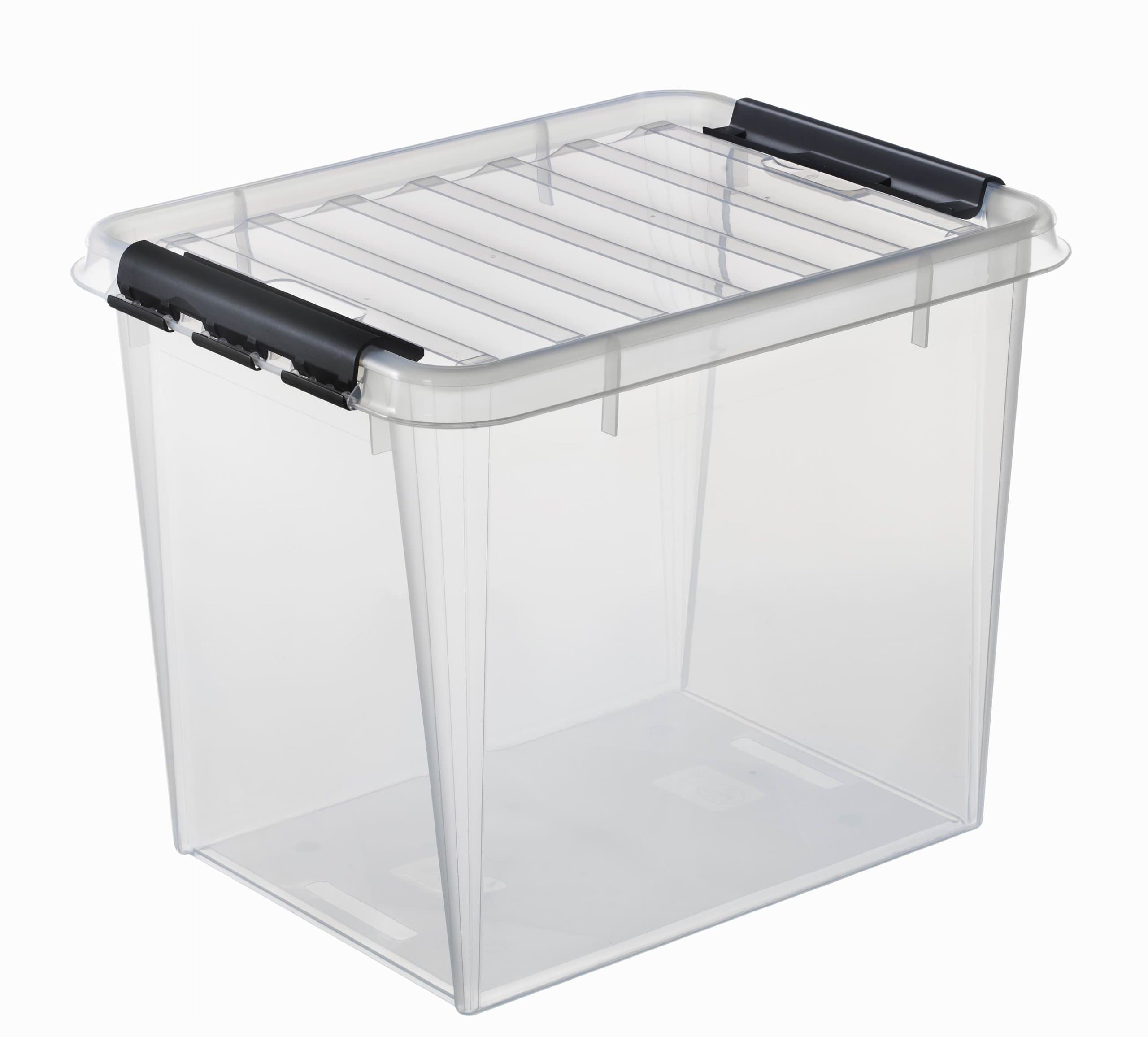 OrthexTransparent Clip Box Storage Box, One Size, 42 x 41 x 39 cm, 5L, 6 Compartments