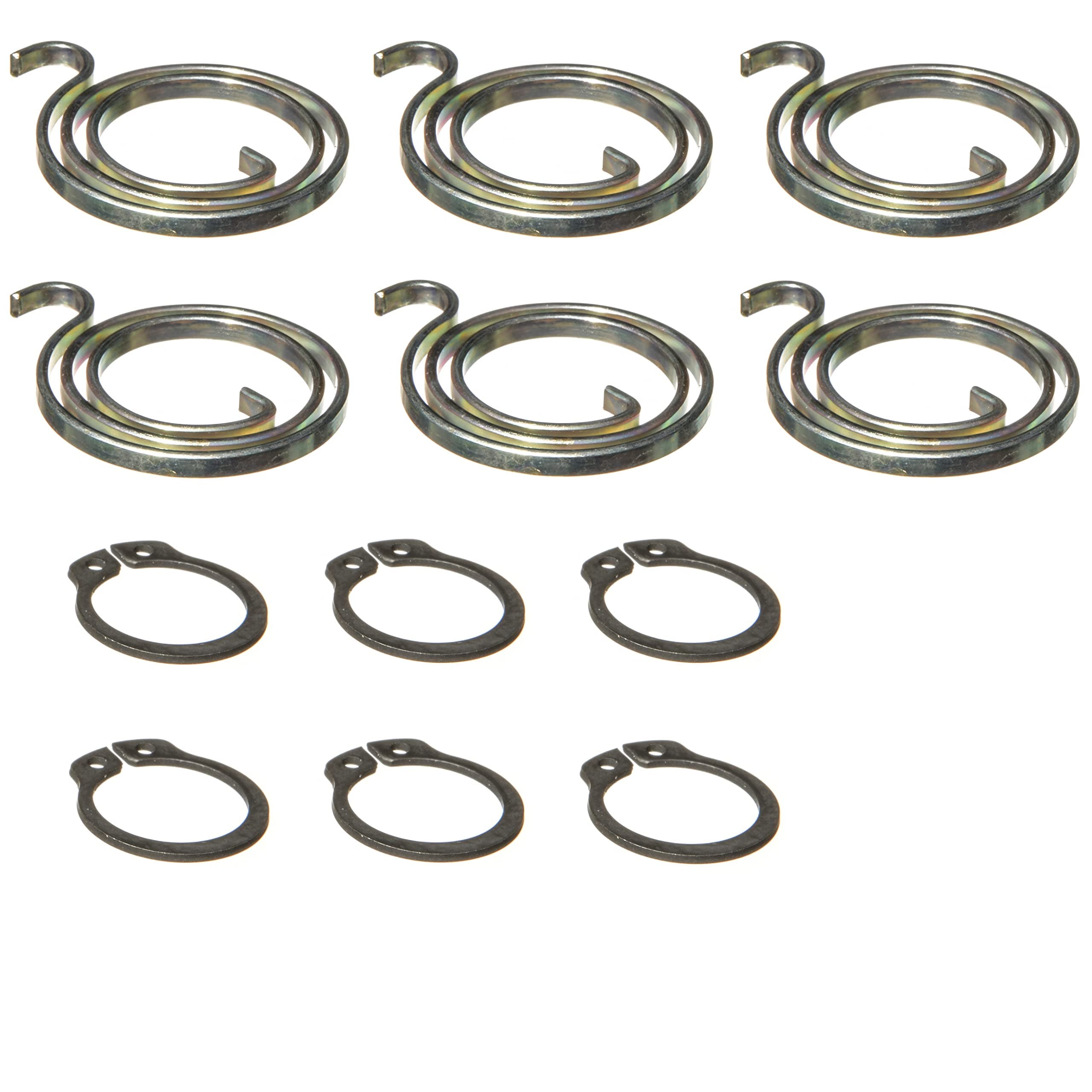 Door Handle Spring Repair Kit (six 2.5-Turn, 2.5mm Thick coils Plus six circlips)