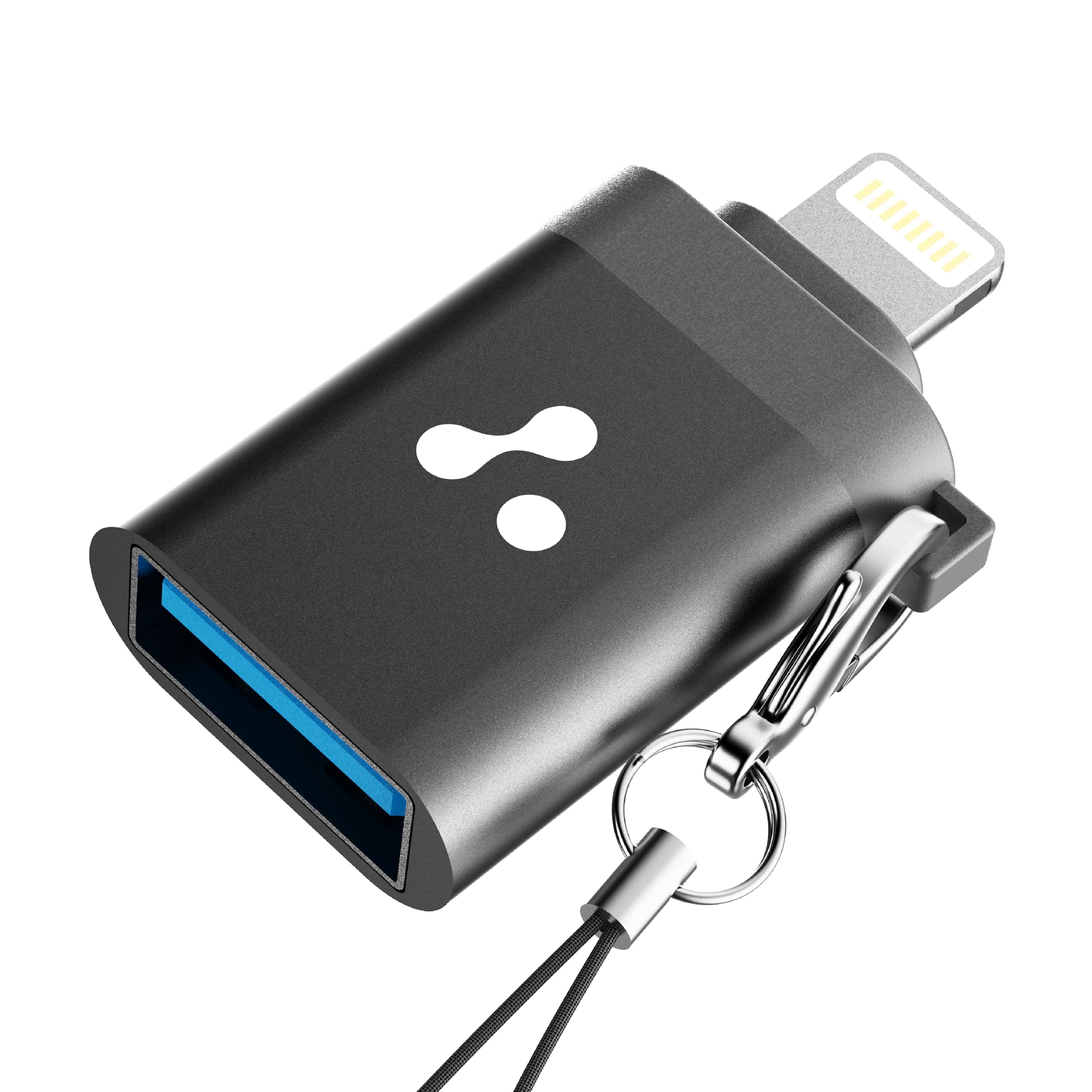 - Ambrane Lightning to USB 3.0 OTG for iPhone/iPad OTG Connector Extender Convertor for All iOS Devices, USB Female Connect USB Flash Drive,Keyboard,Mouse, Only Data Transfer, Charging is NOT Supported