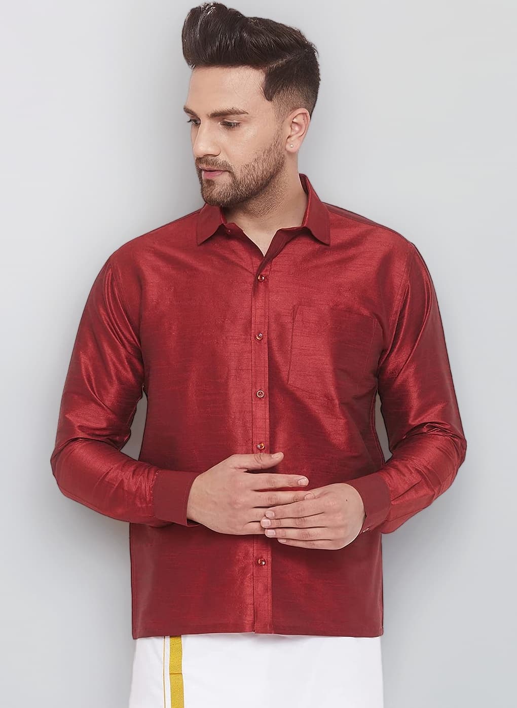 Men VASMSH002BU Ethnic Shirt