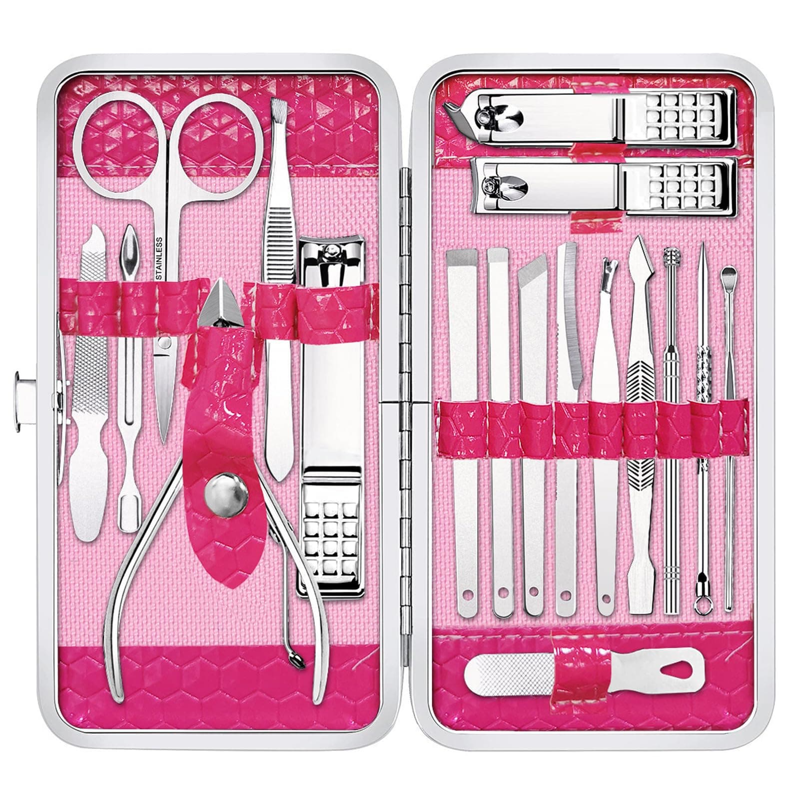 Pink 18 Pieces Manicure Set