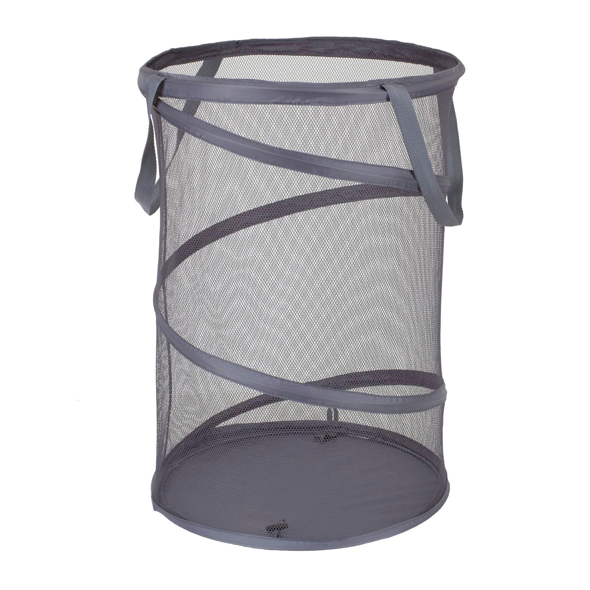 Household Essentials 2027-1 Pop-Up Collapsible Mesh Laundry Hamper | Charcoal