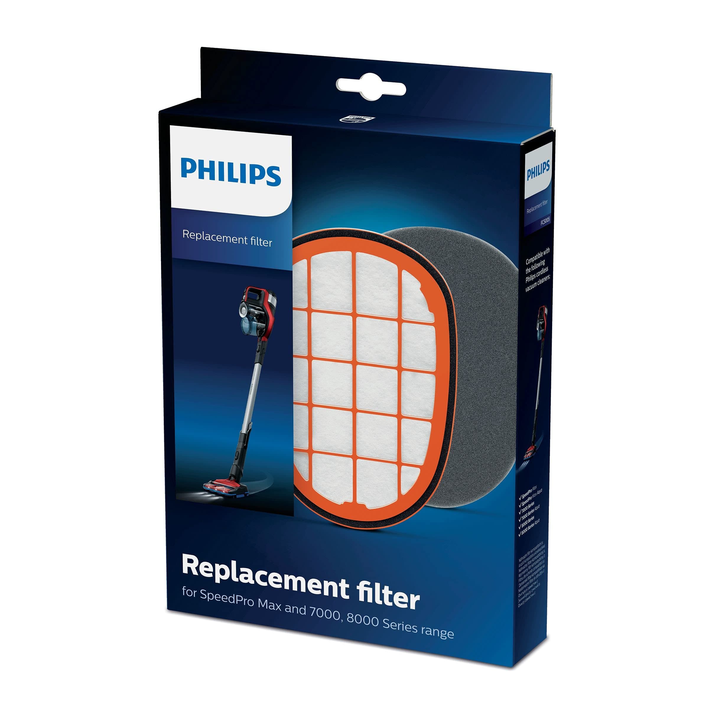 Versuni Replacement Filter Set for Philips SpeedPro Max Battery Vacuum Cleaner, Foam