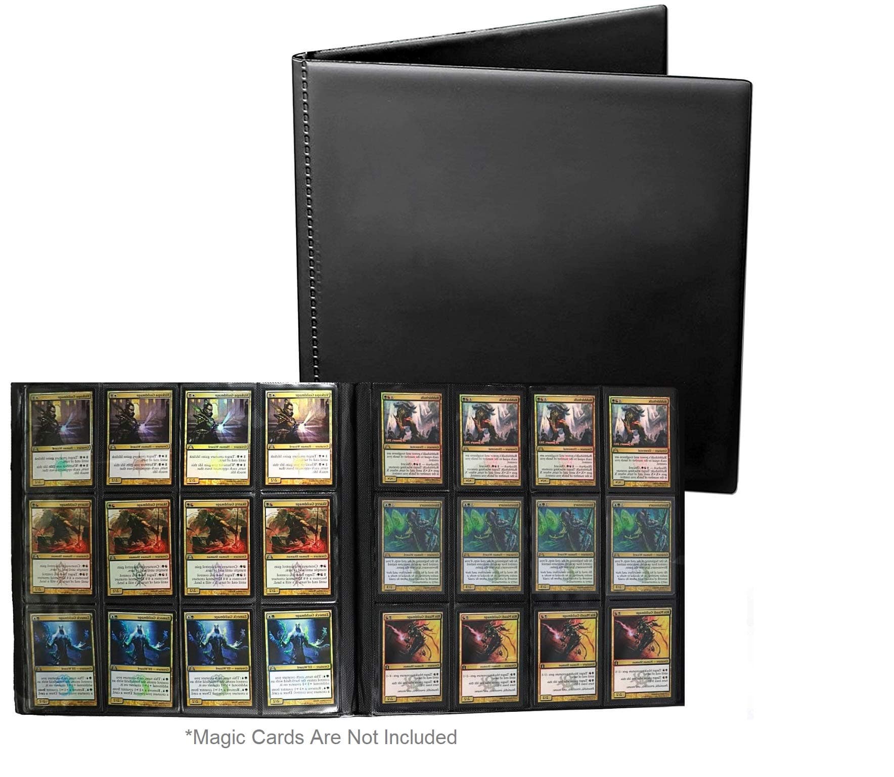 Premium Trading Binder for Standard MTG Pokemon Card Side Loading Perfect for Card Playset in Four X4 4 x 4 Quadrow
