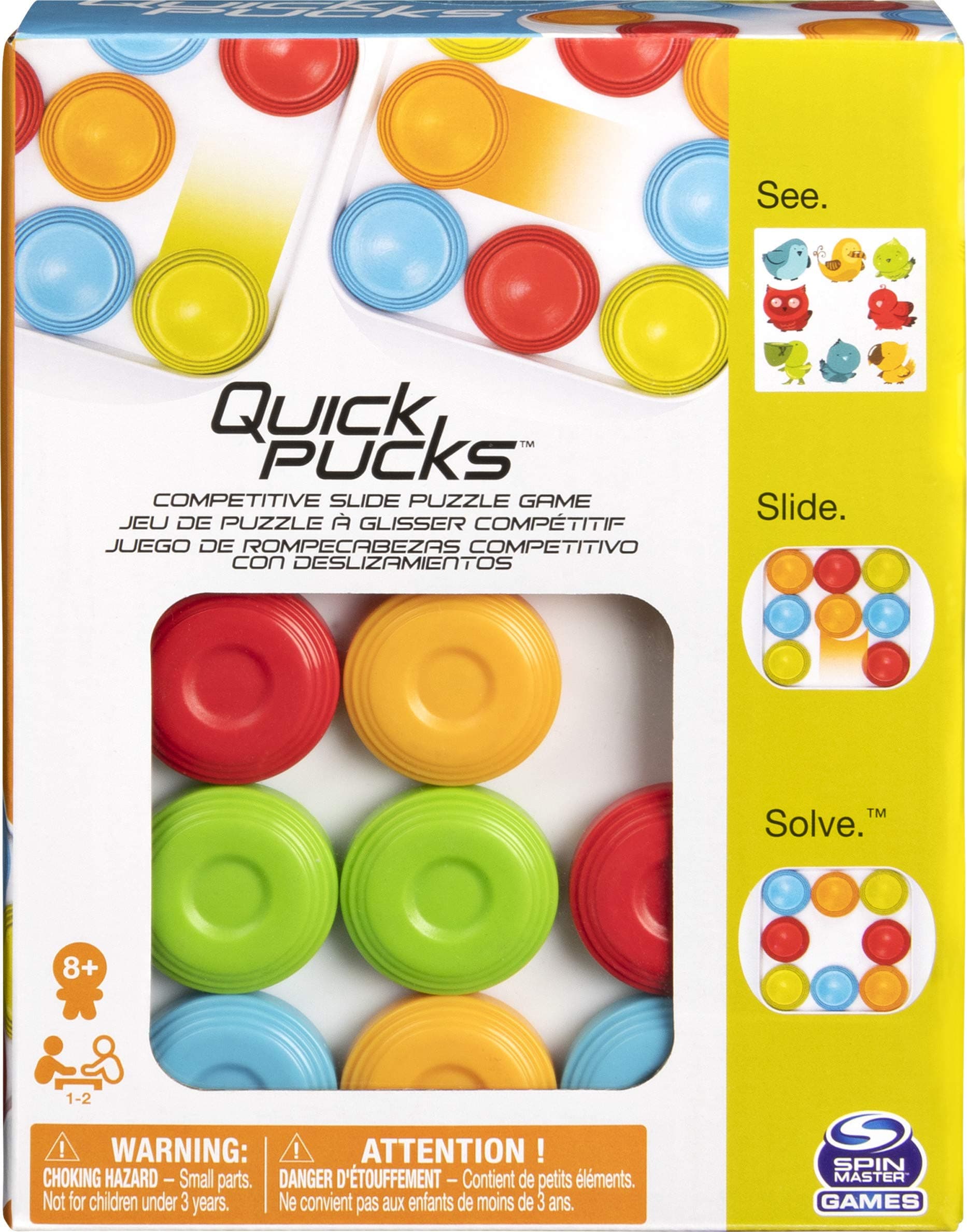 Quick Pucks, Pattern Matching On-the-Go Puzzle Game, for Adults and Kids ages 8 and Up