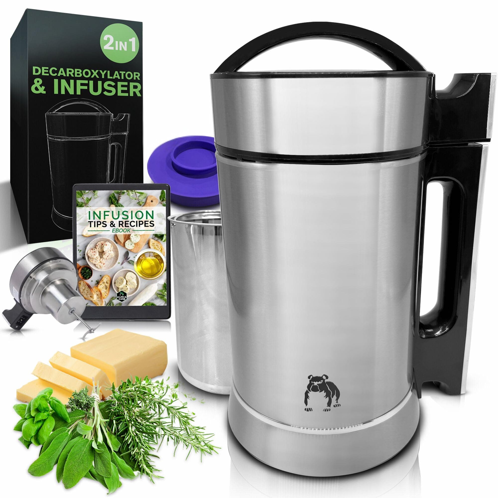 Decarboxylator Infuser, Magical Infuser Machine, Butter Maker Infusion, Herb Infusion, Decarb, Decarboxylation, Includes Recipe eBook - EdiWhip