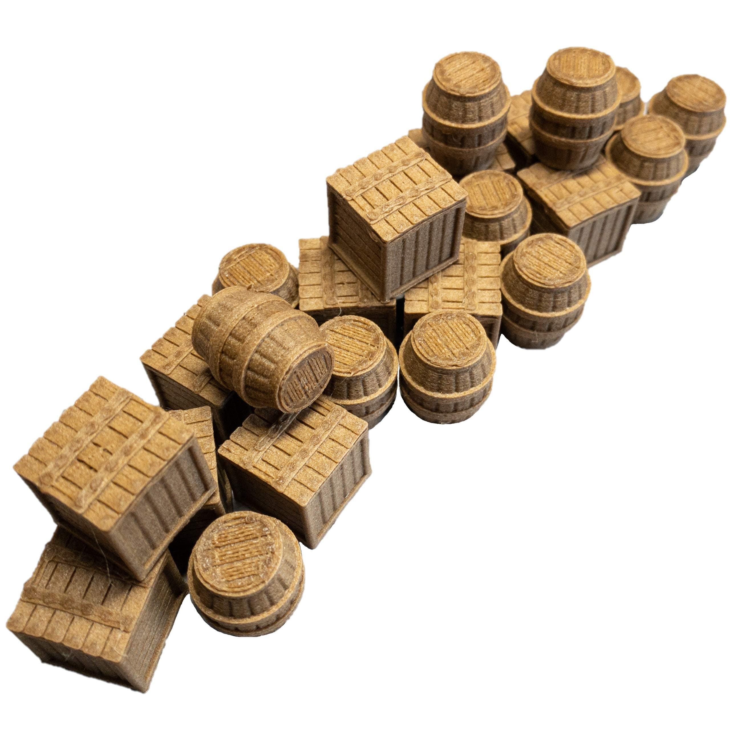 Crates and Barrels Set - 28mm Scale Terrain