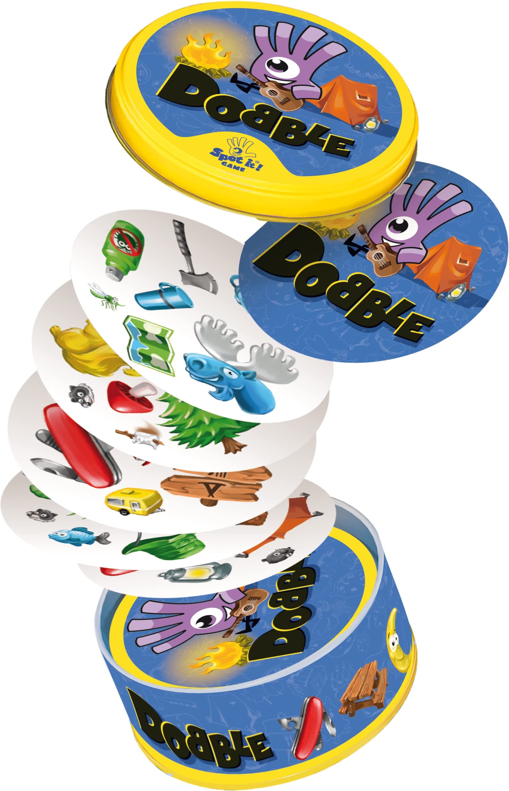 Dobble Camping | Card Game | Ages 6+ | 2-8 Players | 15 Minutes Playing Time